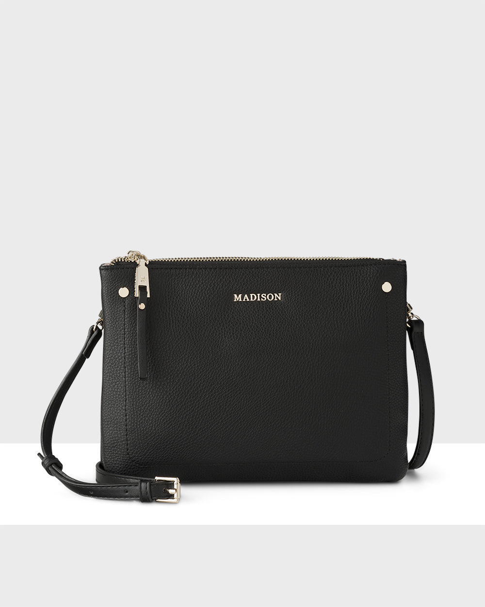 Charlotte Double Zip Crossbody Bag with Adjustable Aztec Print Strap - Stylish Hands-Free Purse for Women, Perfect for Travel, Shopping & Everyday Use