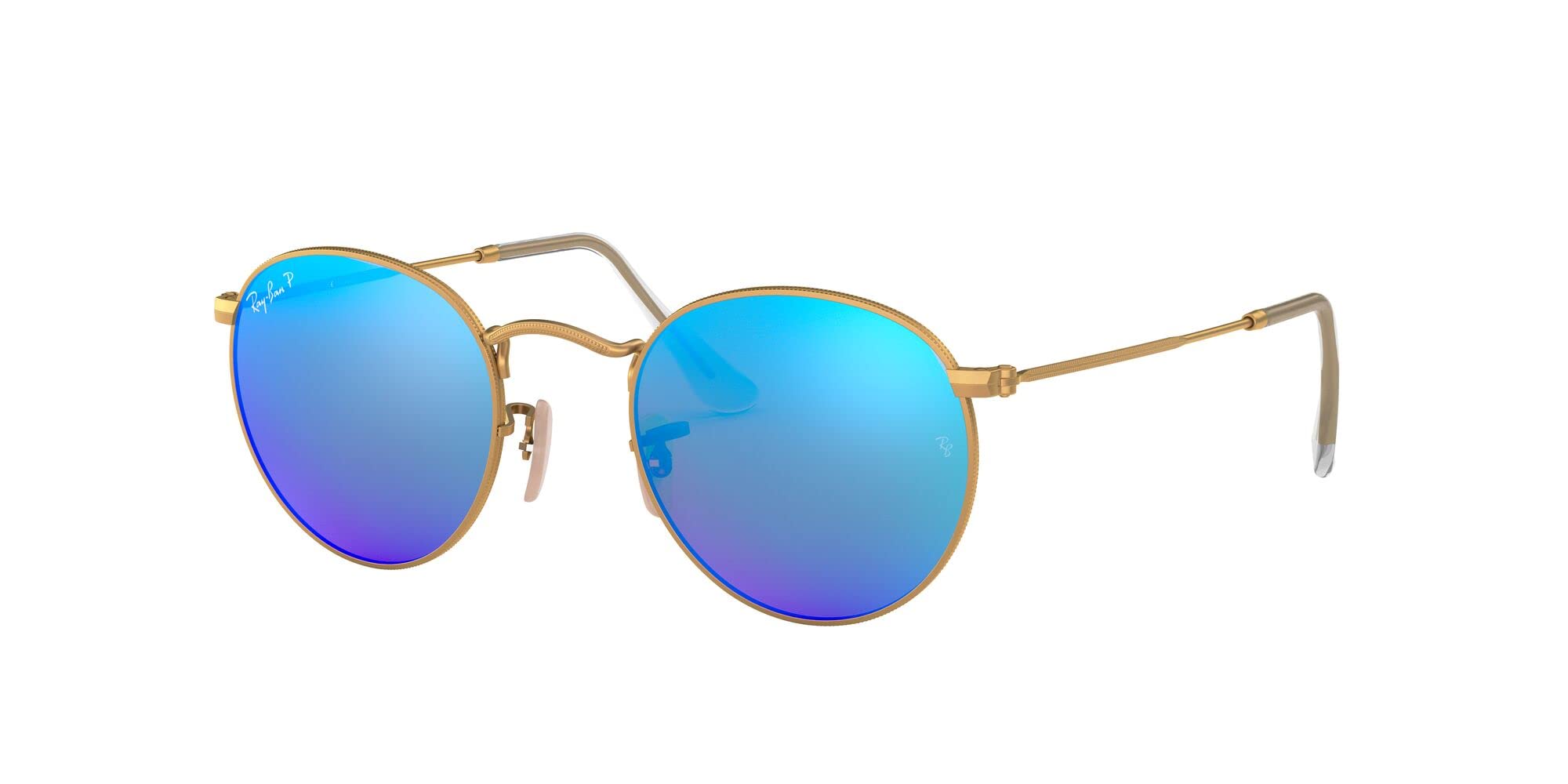 Ray-Ban RB3447 Round Metal Sunglasses for Men & Women - Classic Polarized Aviator Style for Driving, Travel & Outdoor Activities
