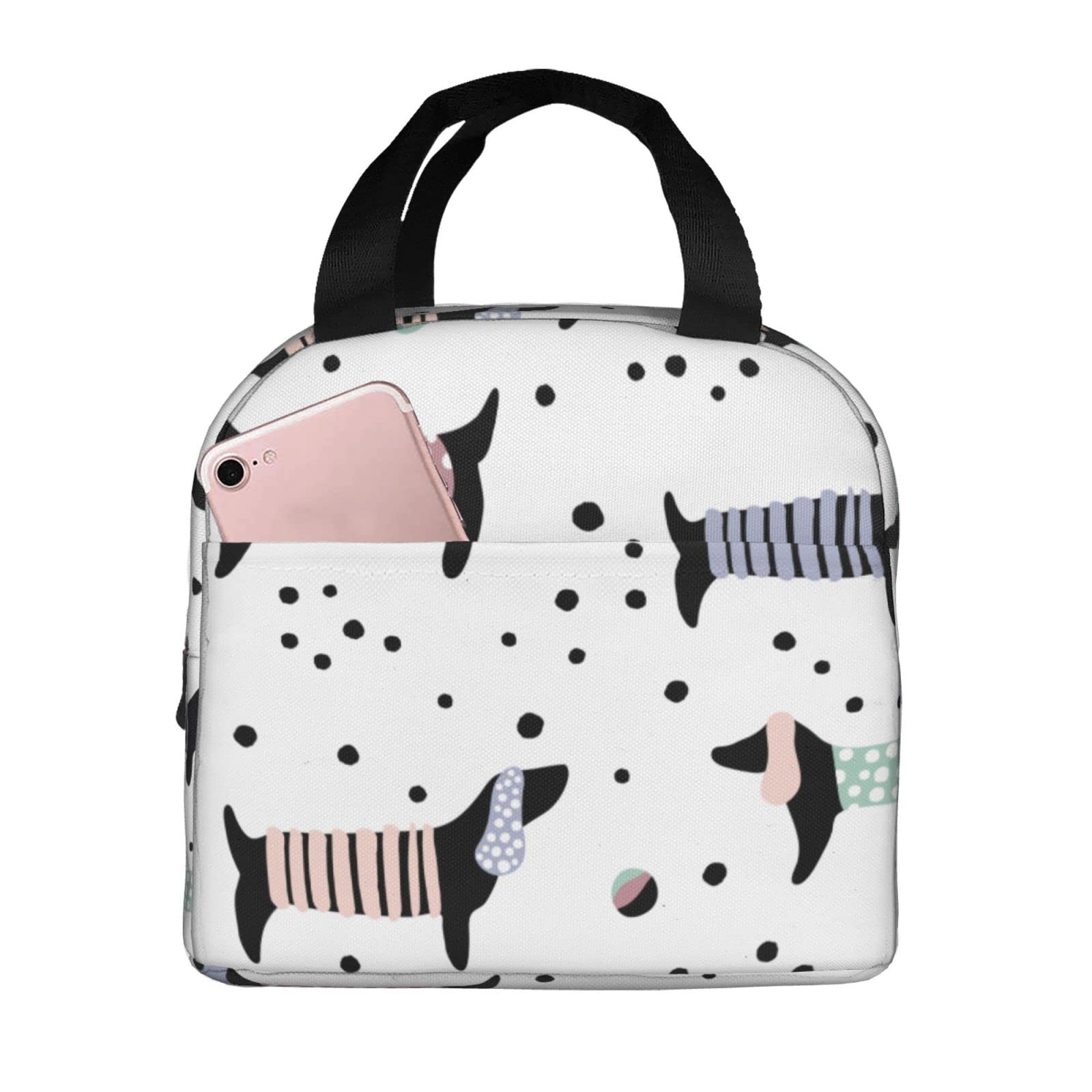 **Insulated Dachshund Lunch Bag - Reusable & Portable Cooler Tote for Men & Women - Perfect for Office, Picnic, School & Outdoor Activities**
