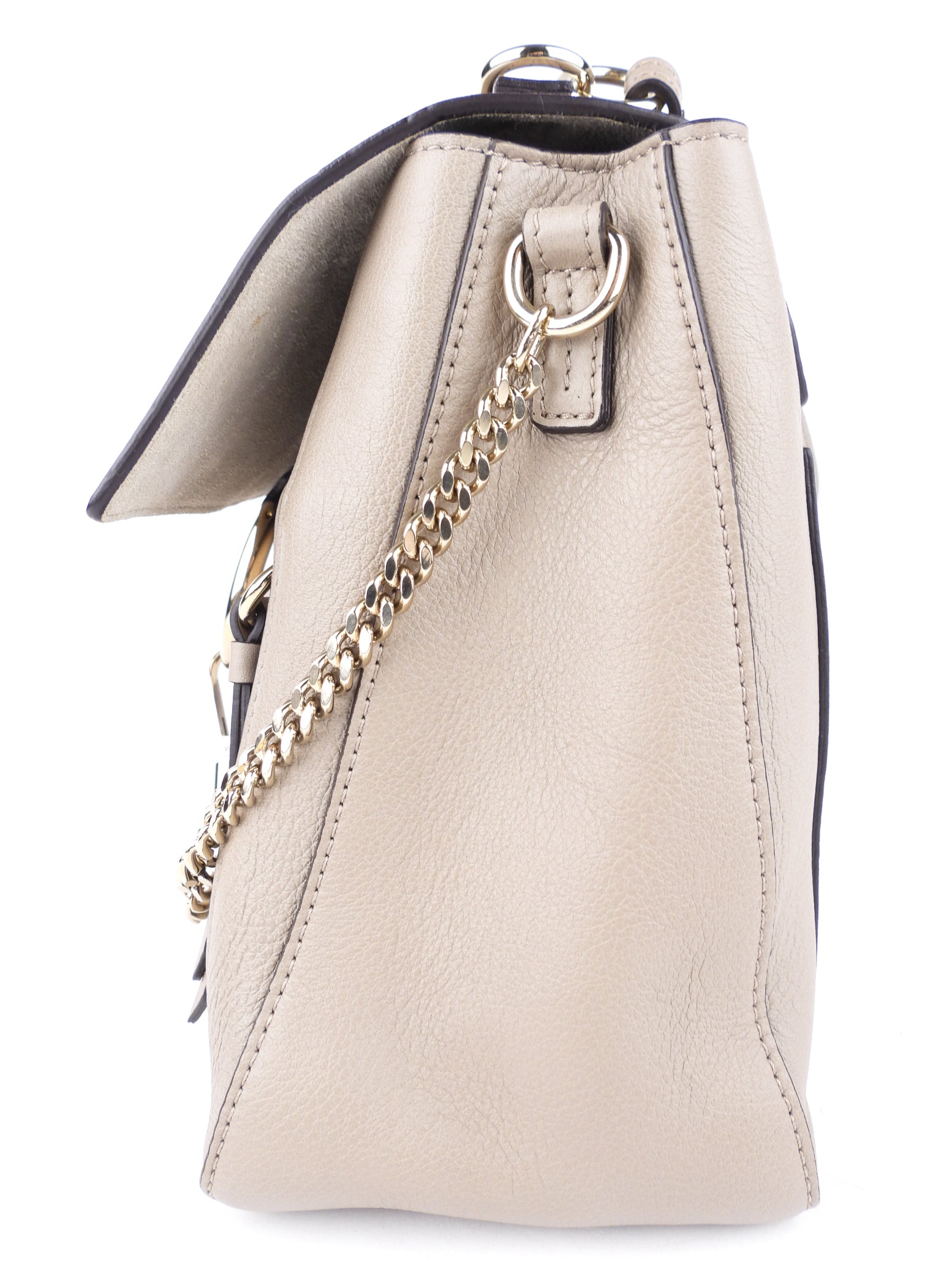 Chloe Medium Faye Day Shoulder Bag in Grey Calfskin - Two-Way Carry for Women | Perfect for Work, Travel & Everyday Use