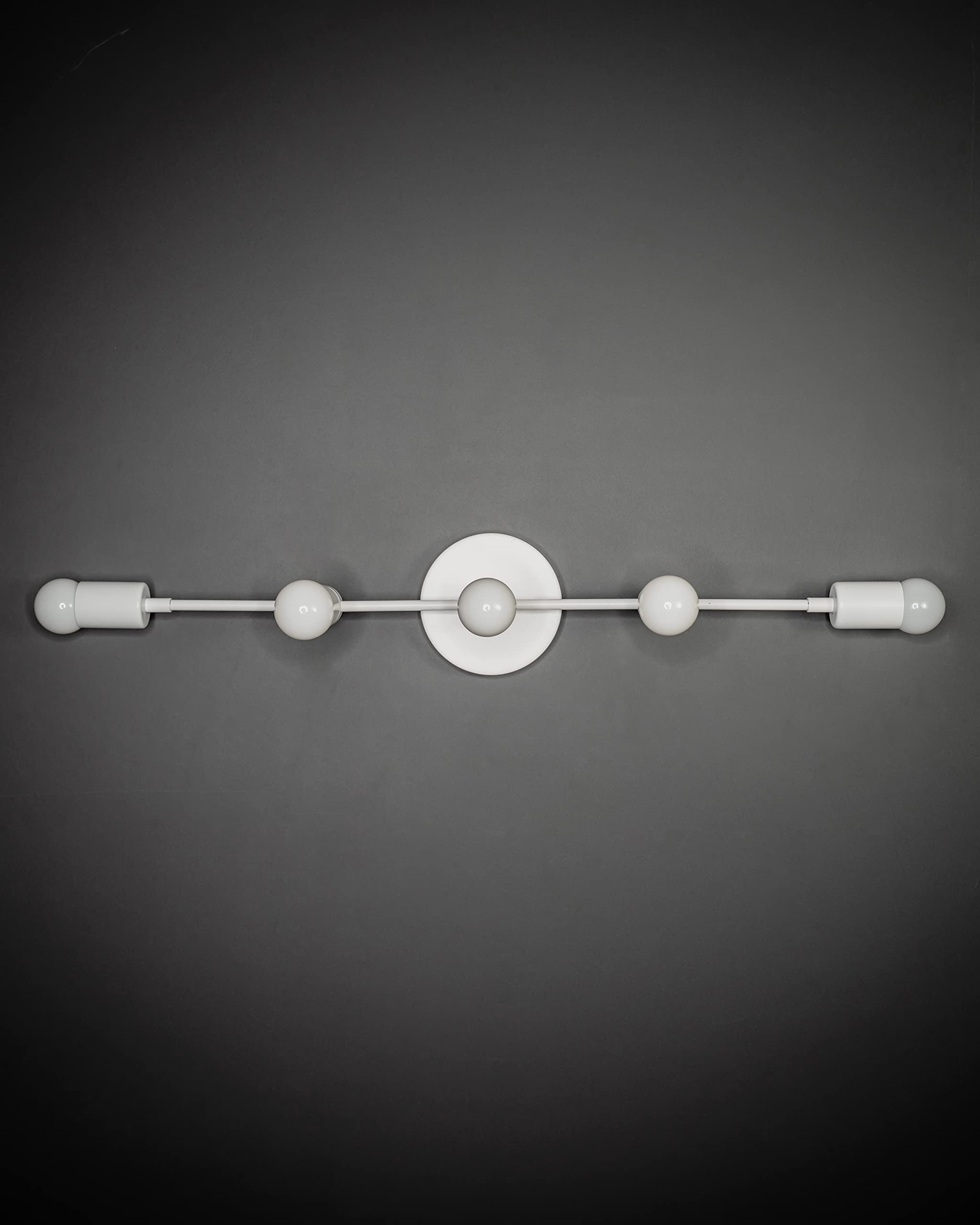 Artemis Modern 5-Light Wall Sconce - Mid Century Industrial Vanity Lighting for Bathroom, Bedroom & Hallway - Abstract Art Design Fixture with Adjustable Bulbs