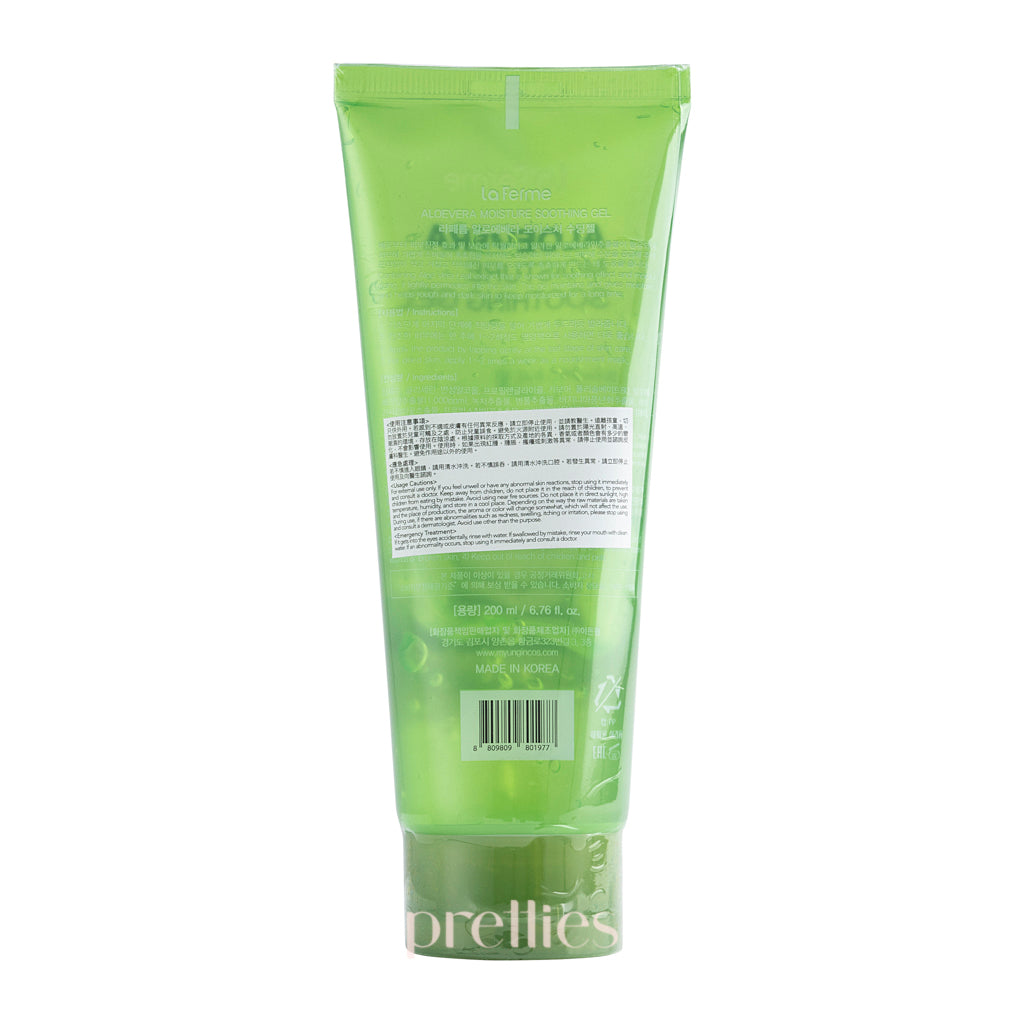 Farmstay La Ferme Aloe Vera Moisture Soothing Gel 200ml - Hydrating Face & Body Gel for Dry, Sensitive Skin - Perfect for Sunburn Relief & Daily Skincare Routine