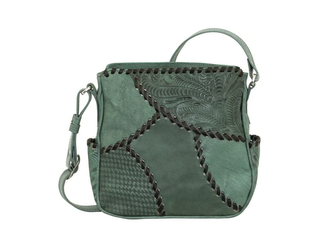 Authentic American West Leather Gypsy Patch Crossbody Bag - Vintage Boho Shoulder Purse for Women | Perfect for Music Festivals, Travel & Everyday Use