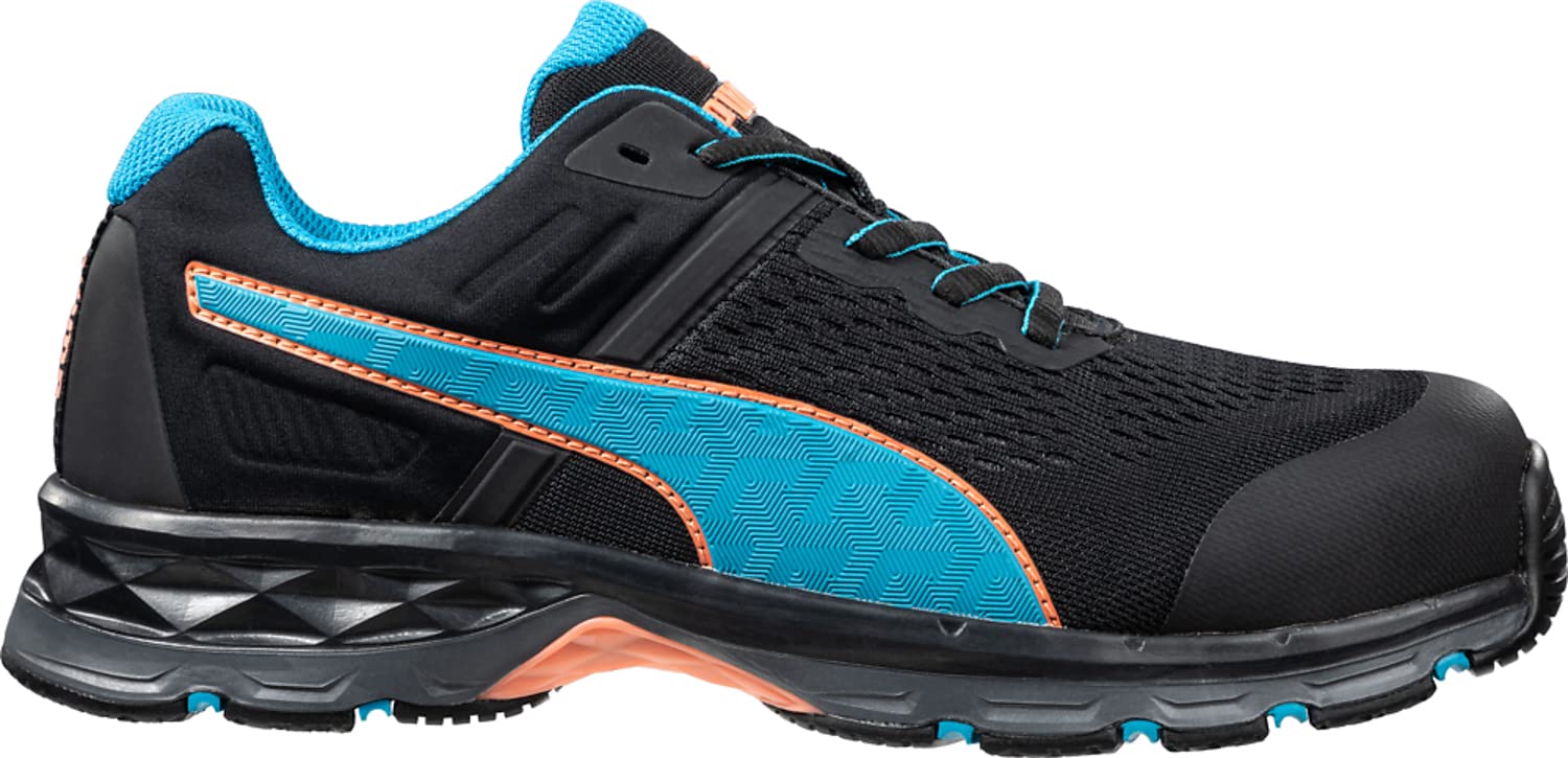 PUMA Women's Define Black Low Industrial Shoes - Comfortable Work Sneakers for Women, Size 9.5 | Slip-Resistant & Durable for Warehouse, Factory & Industrial Work Environments
