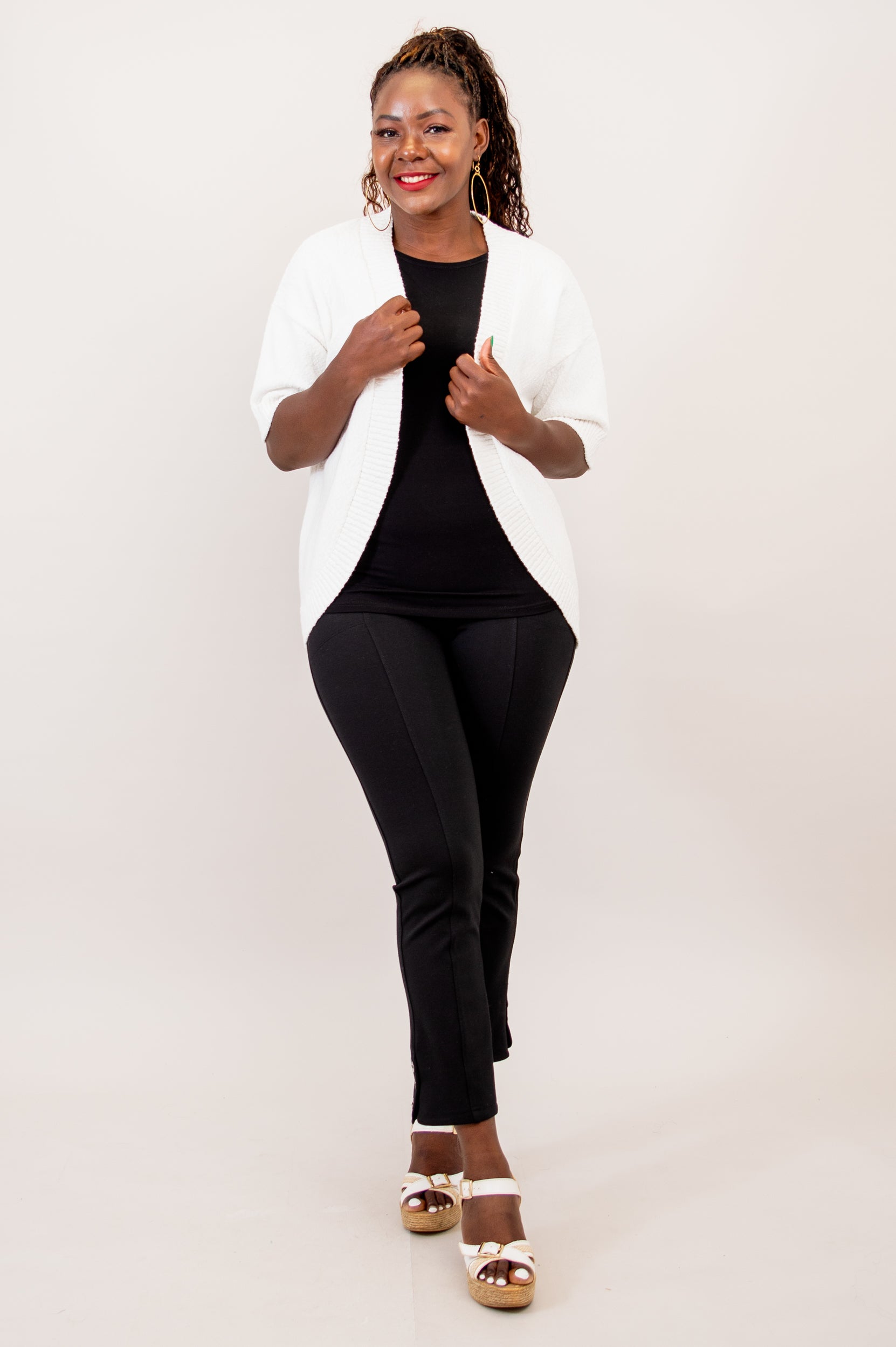 Jana Cotton Cardigan for Women - Soft White Knit Sweater for Casual Wear & Layering | Perfect for Office, Outdoors & Fall Fashion