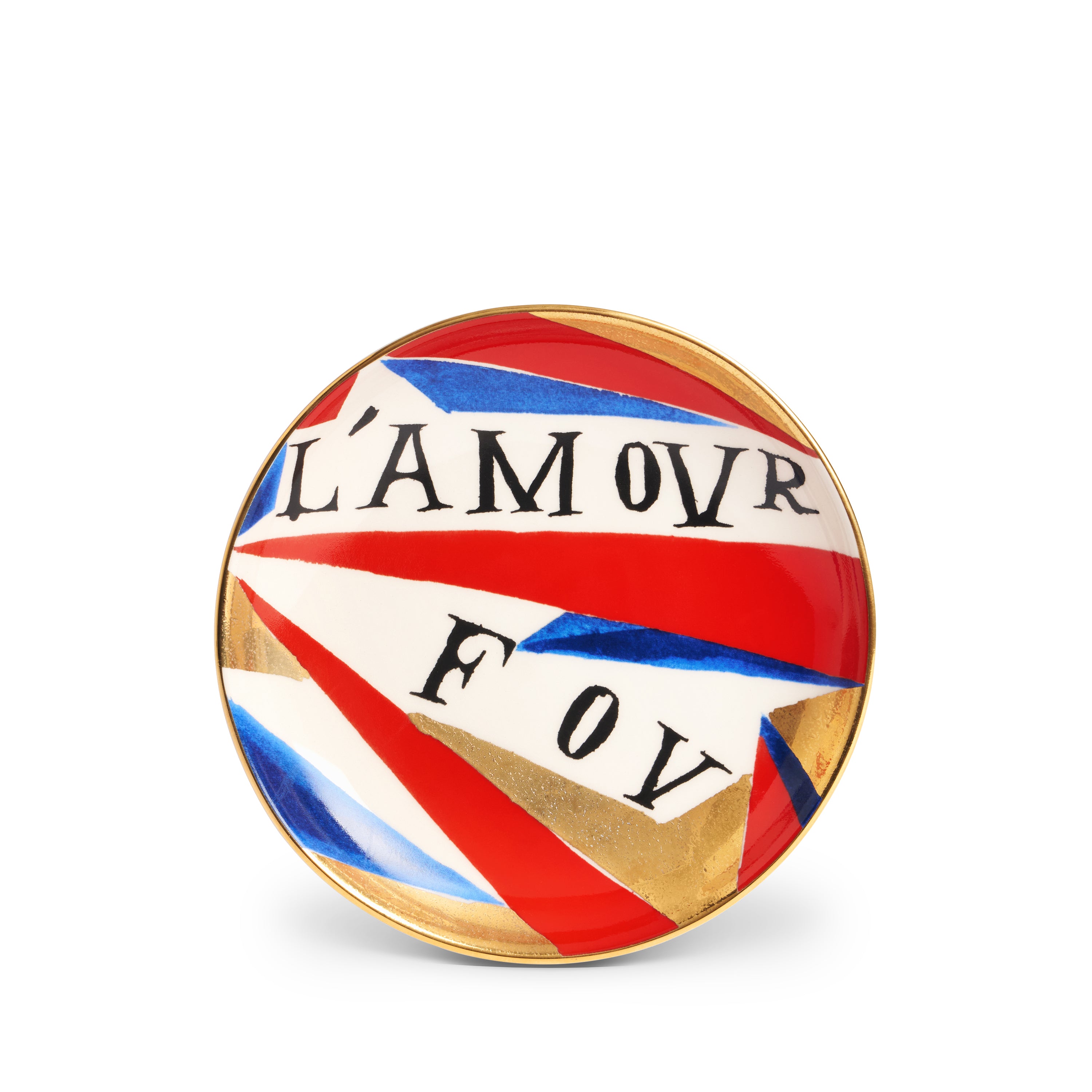 Ruan Hoffmann L'Amour Fou Decorative Ceramic Plate - Handcrafted Art Plate for Dining, Wall Decor & Gift Giving - Perfect for Home Decor, Wedding Present & Art Collection