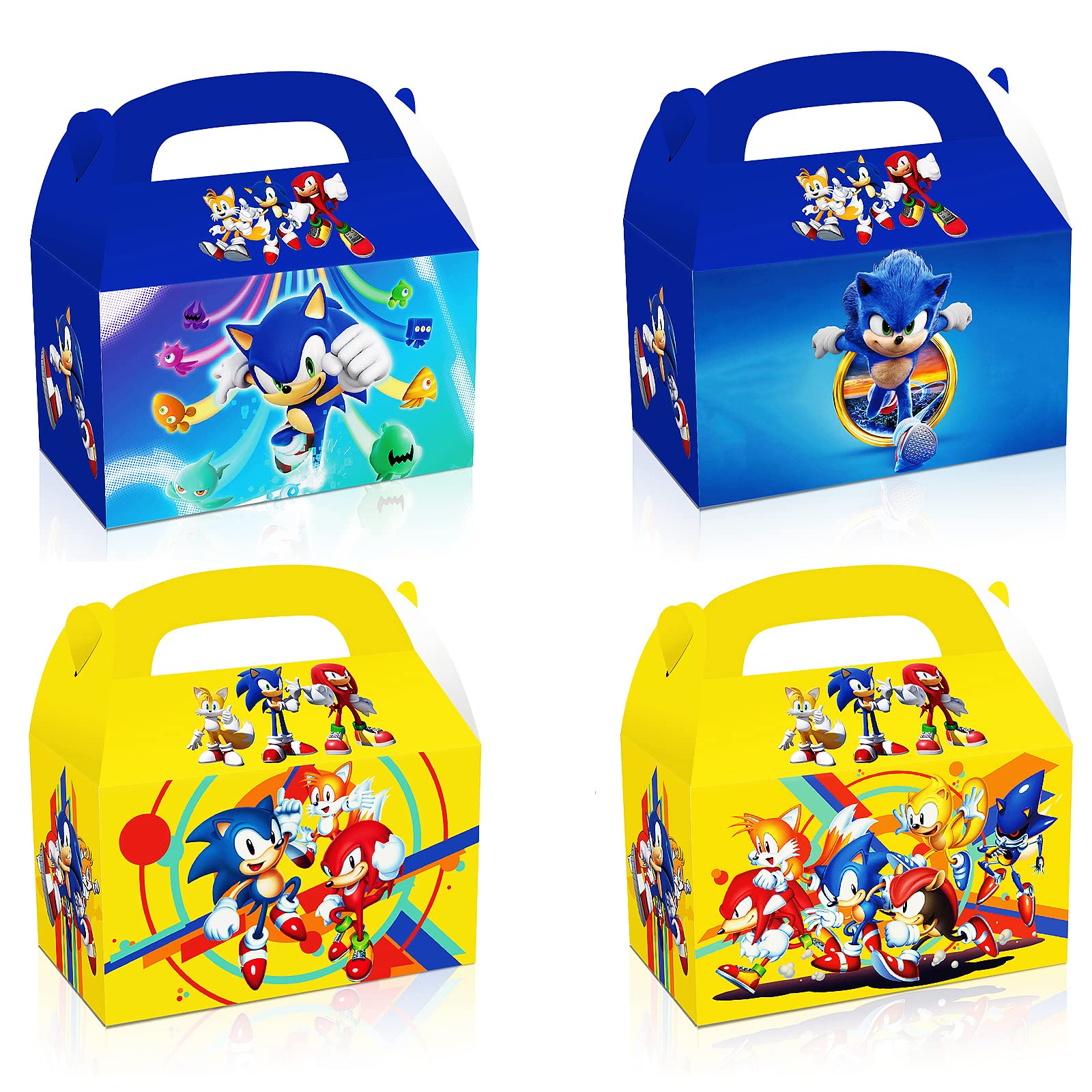 Sonic Birthday Party Supplies - 12 Hedgehog Gift Boxes & Favors for Kids' Games & Celebrations