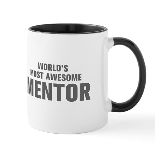 White/Black Inside - WORLDS MOST AWESOME Mentor Akz Gray 500 Mugs