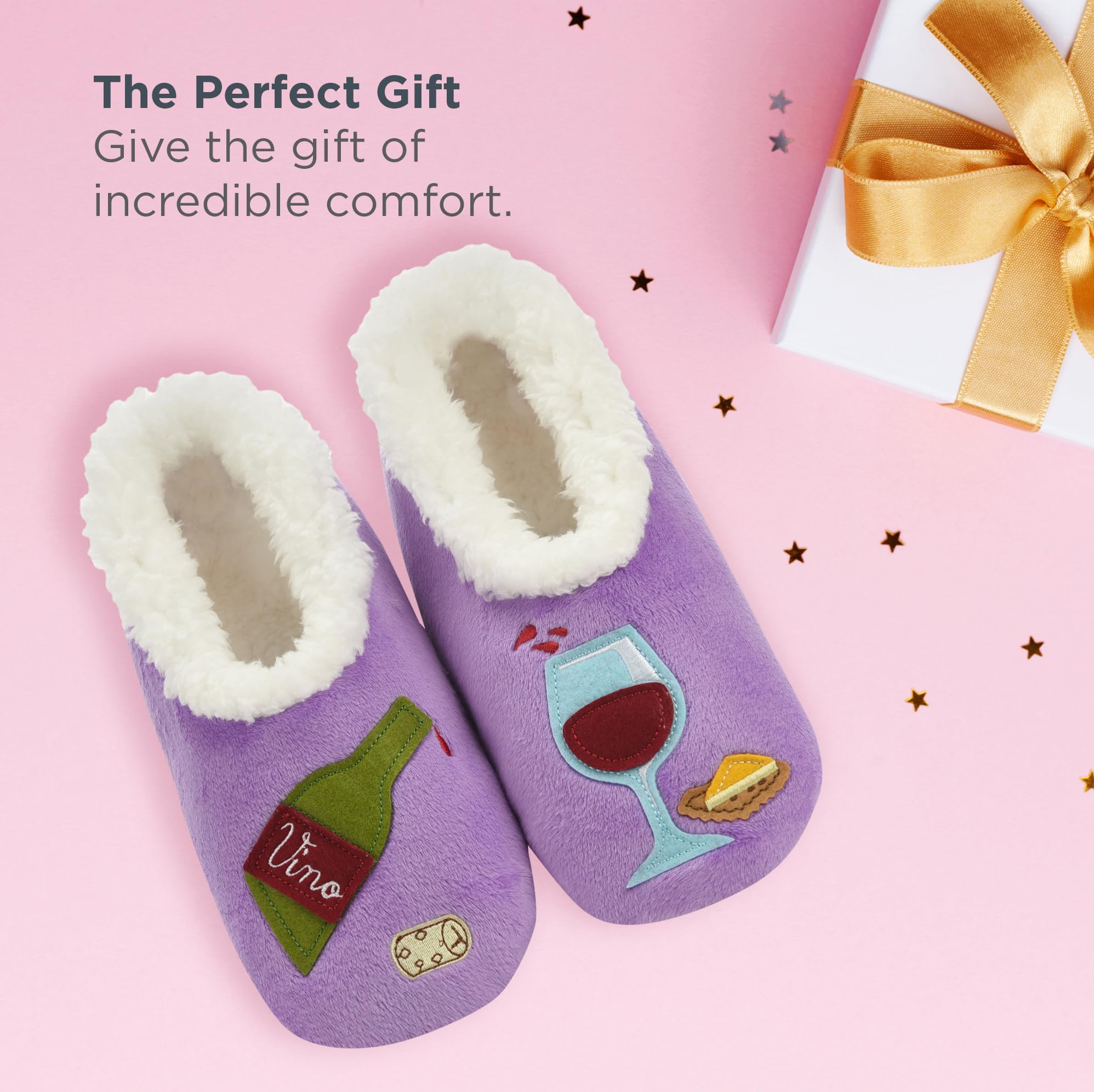 Cozy Sherpa-Lined Slipper Socks for Women - Non-Slip Fuzzy House Shoes with Warm Fleece Lining - Perfect for Winter, Lounge & Home Comfort