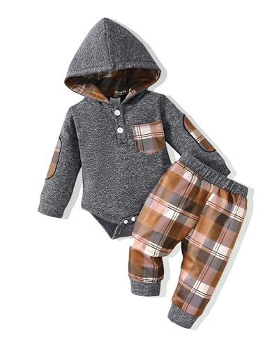 Grey Plaid Hoodie