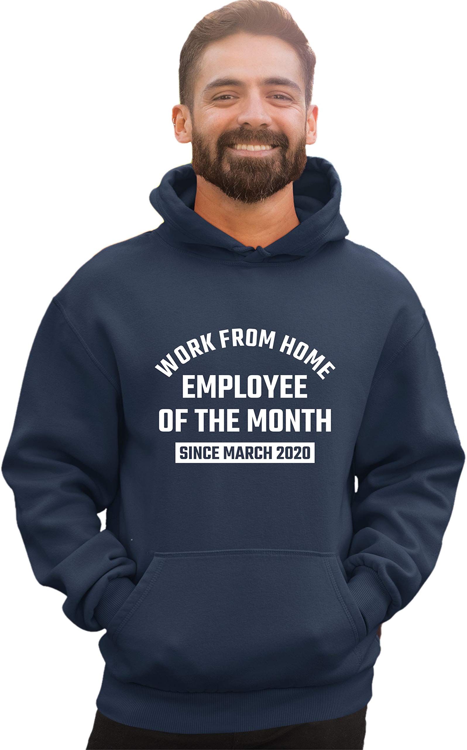 Best Work From Home Employee of The Month Sweatshirt Hoodie for Men & Women - Soft & Warm Office Casual Wear Since 2020 | Perfect for Remote Work, Zoom Meetings, Virtual Office & Online Classes | Cozy Home Lounging, Video Calls & Casual Outings | Ideal Winter Wear & Gift for Remote Workers | Great for Home Office Decor, Relaxing & Daily Comfort