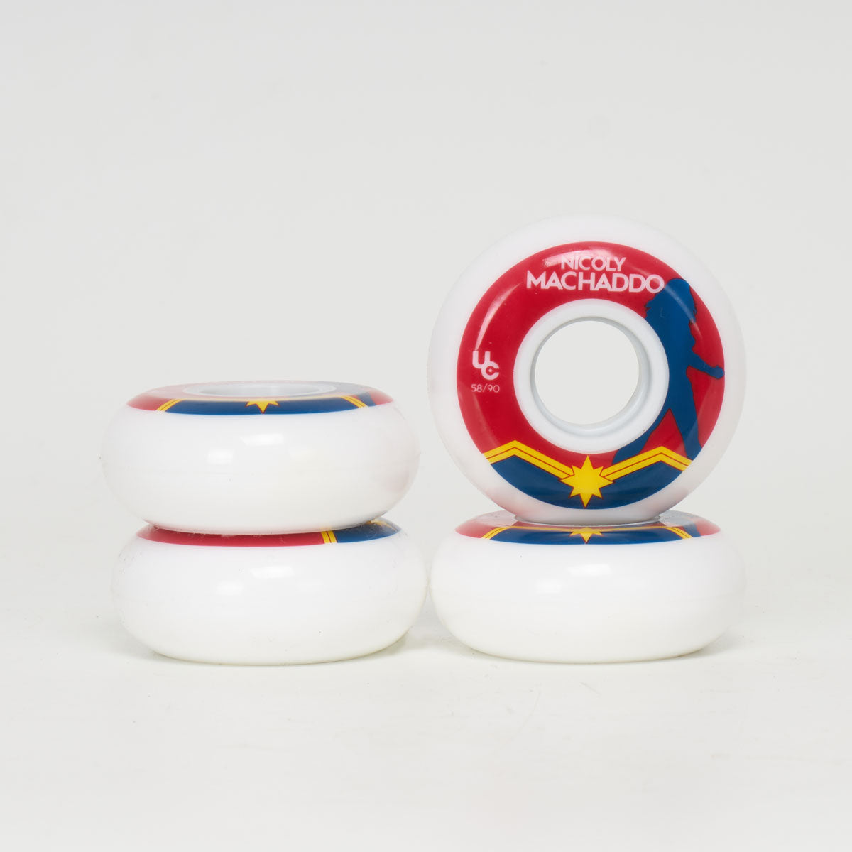 Undercover Nicoly Machaddo Pro 58mm 90a Skateboard Wheels - High Performance for Street Skating and Park Riding
