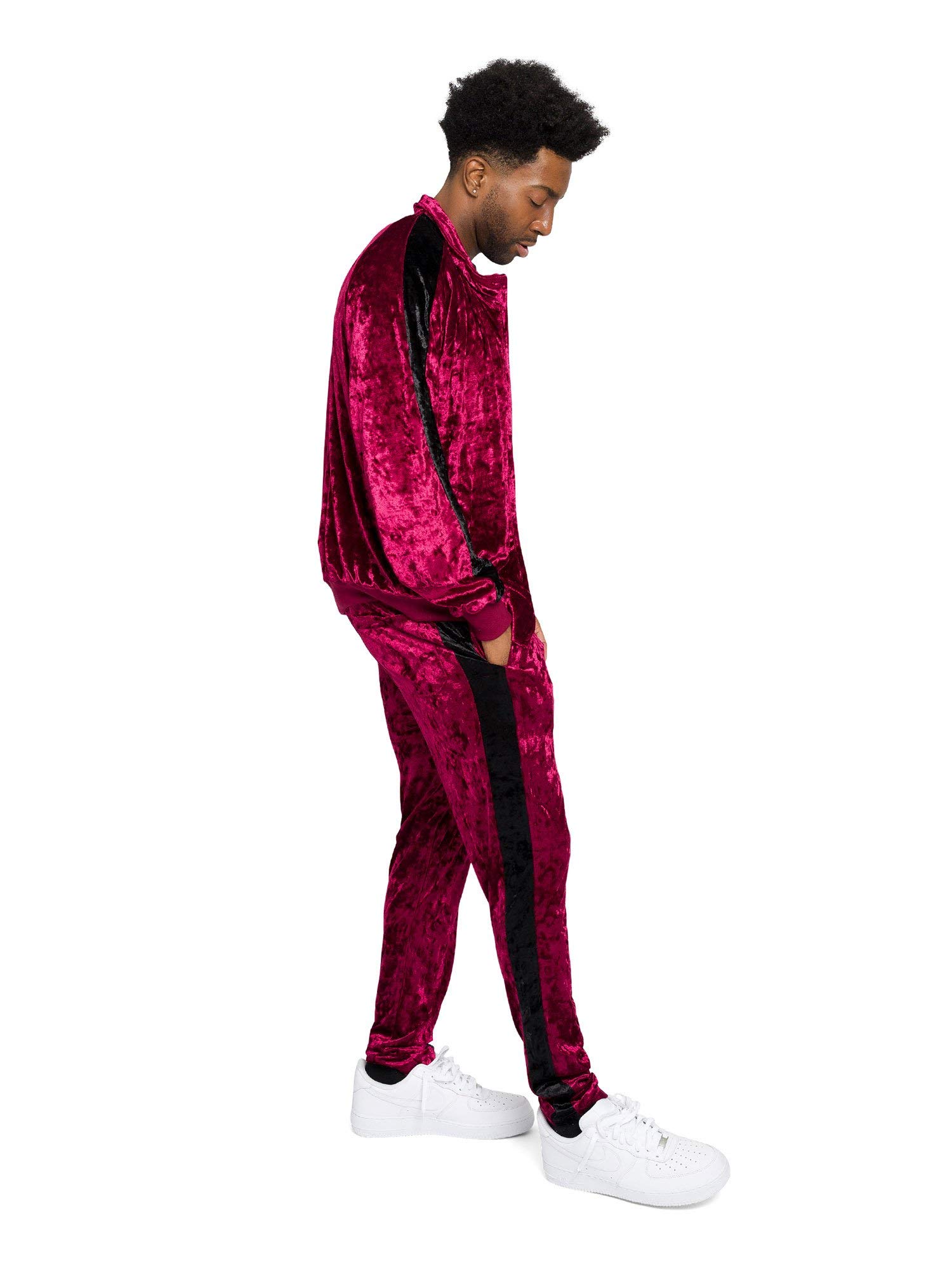 G-Style USA Men's Velour Velvet Tracksuit Set - Comfortable Lounge Wear, Gym Outfit & Casual Jogging Suit for Men | Perfect for Home Relaxation, Workout & Street Style Fashion
