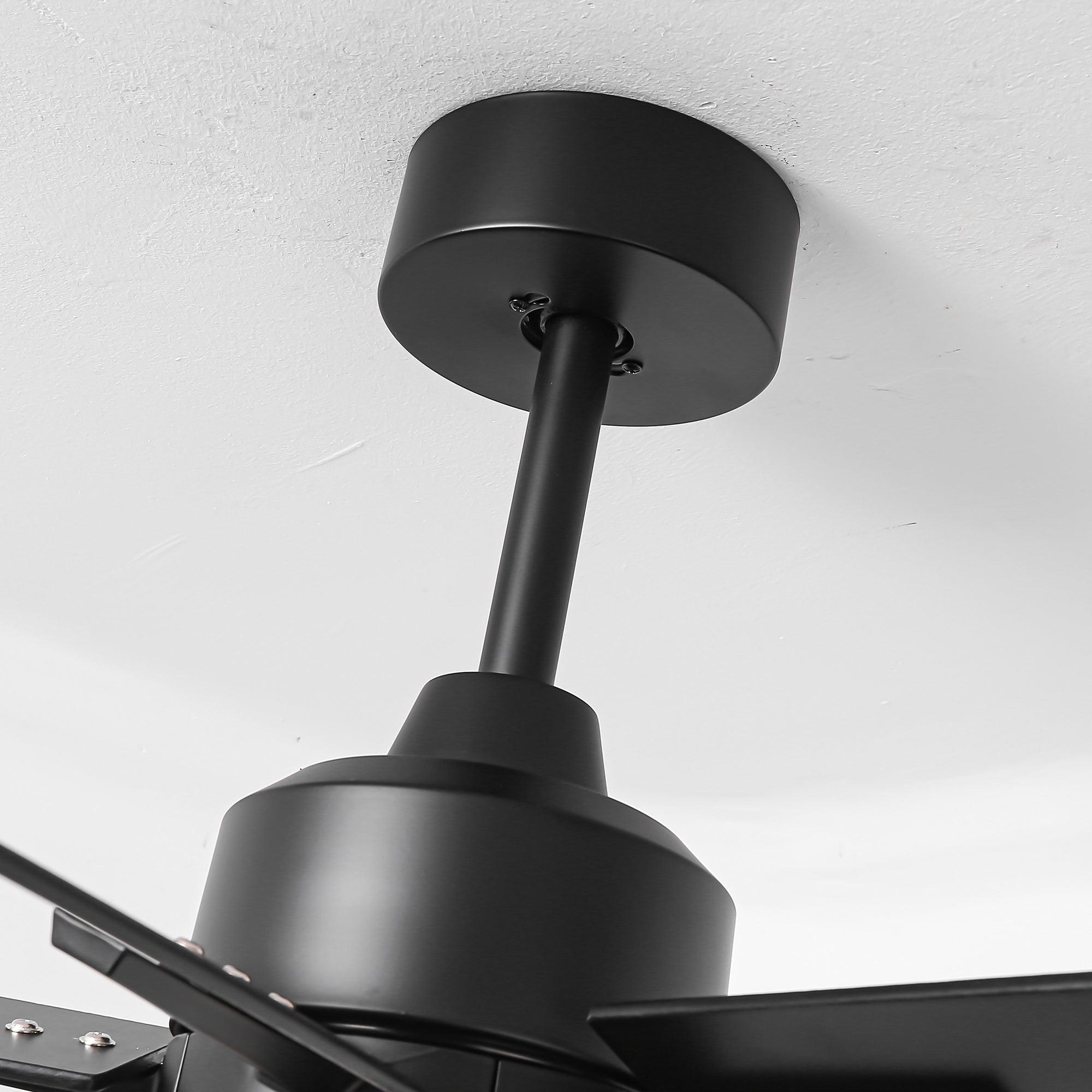 48 DC Motor 5-Blade Modern Ceiling Fan with Downrod Mount - Perfect for Living Room, Bedroom, and Office Cooling