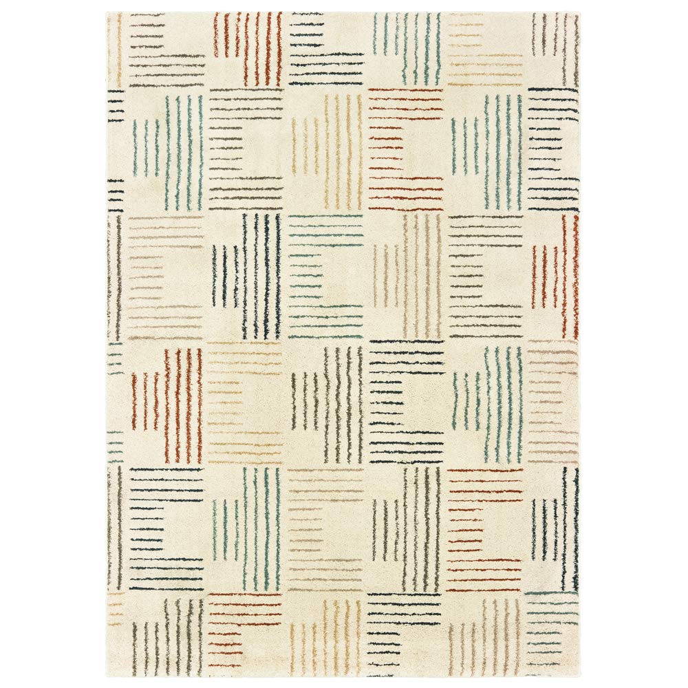 Oriental Weavers Carson Casual Area Rug 9663A - Soft & Durable for Living Room, Bedroom & Office Decor