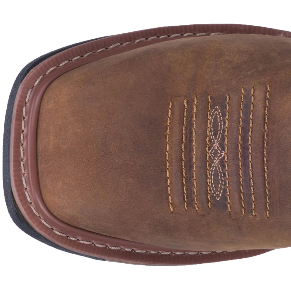 Dan Post Men's Blayde Waterproof Work Safety Shoes - Brown Leather Steel Toe Boots for Construction, Hiking & Outdoor Work