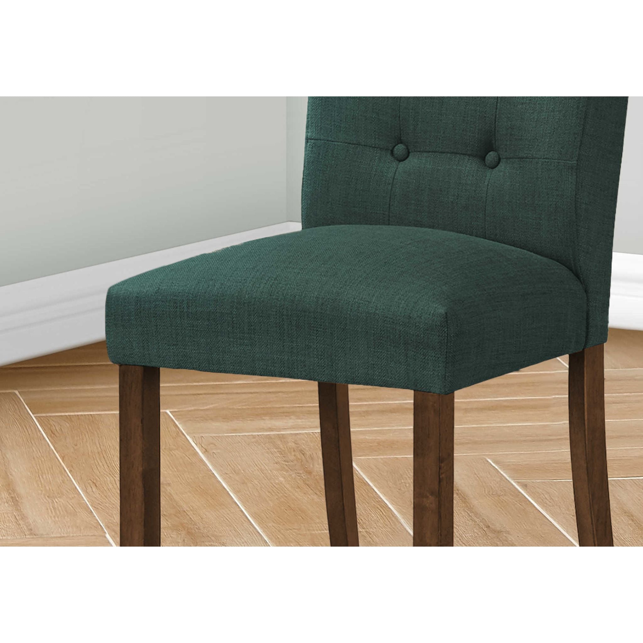 Modern Asher Dining Chairs Set of 2 - Mid Century Wooden Kitchen Chairs with Upholstered Seat - Perfect for Dining Room, Kitchen, Breakfast Nook & Home Office