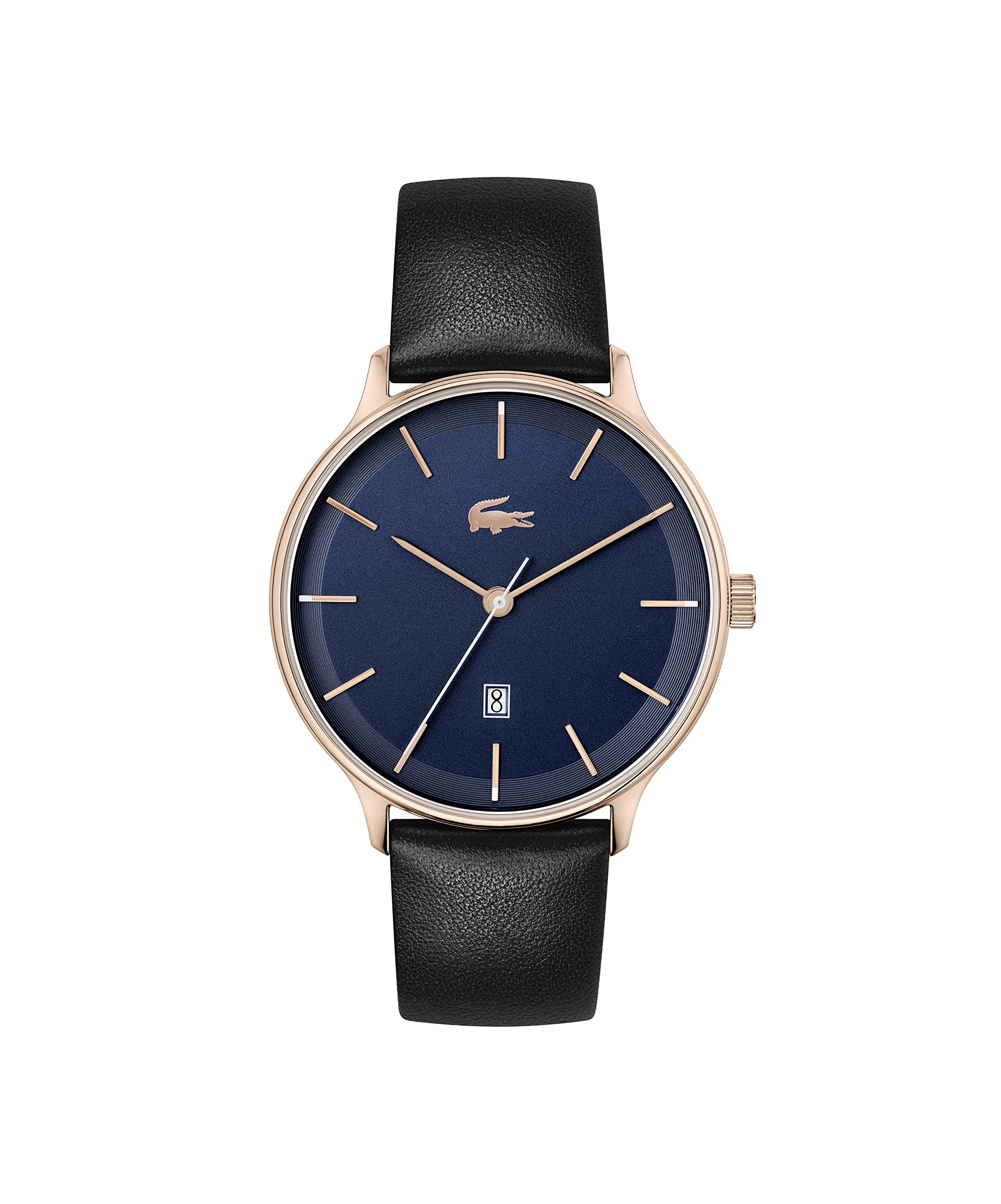 Lacoste Club Men's Black Stainless Steel & Leather Strap Quartz Watch (Model 2011168) - Perfect for Business, Casual & Formal Occasions