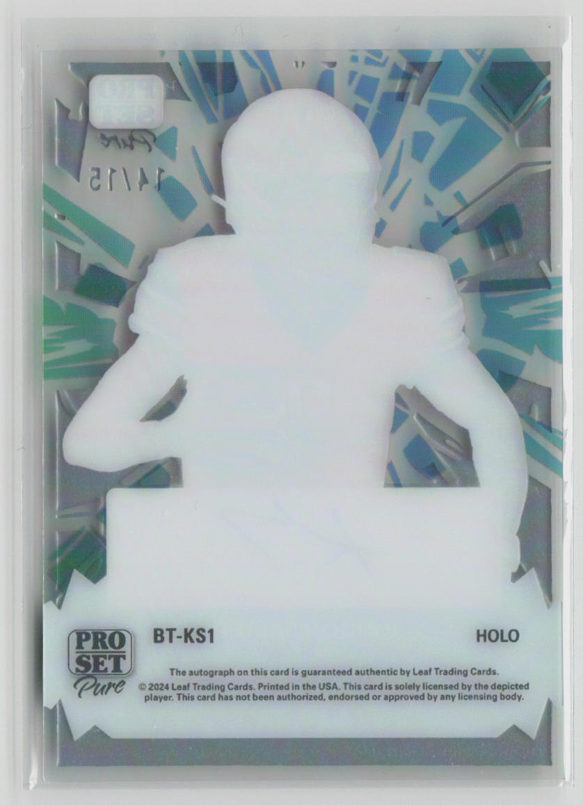 2024 Leaf Pro Set Pure Kaidon Salter Autograph 14/15 Holo #BT KS1 - Rare Football Trading Card for Collectors & Investors - Perfect for Sports Memorabilia Displays & Fantasy League Prizes
