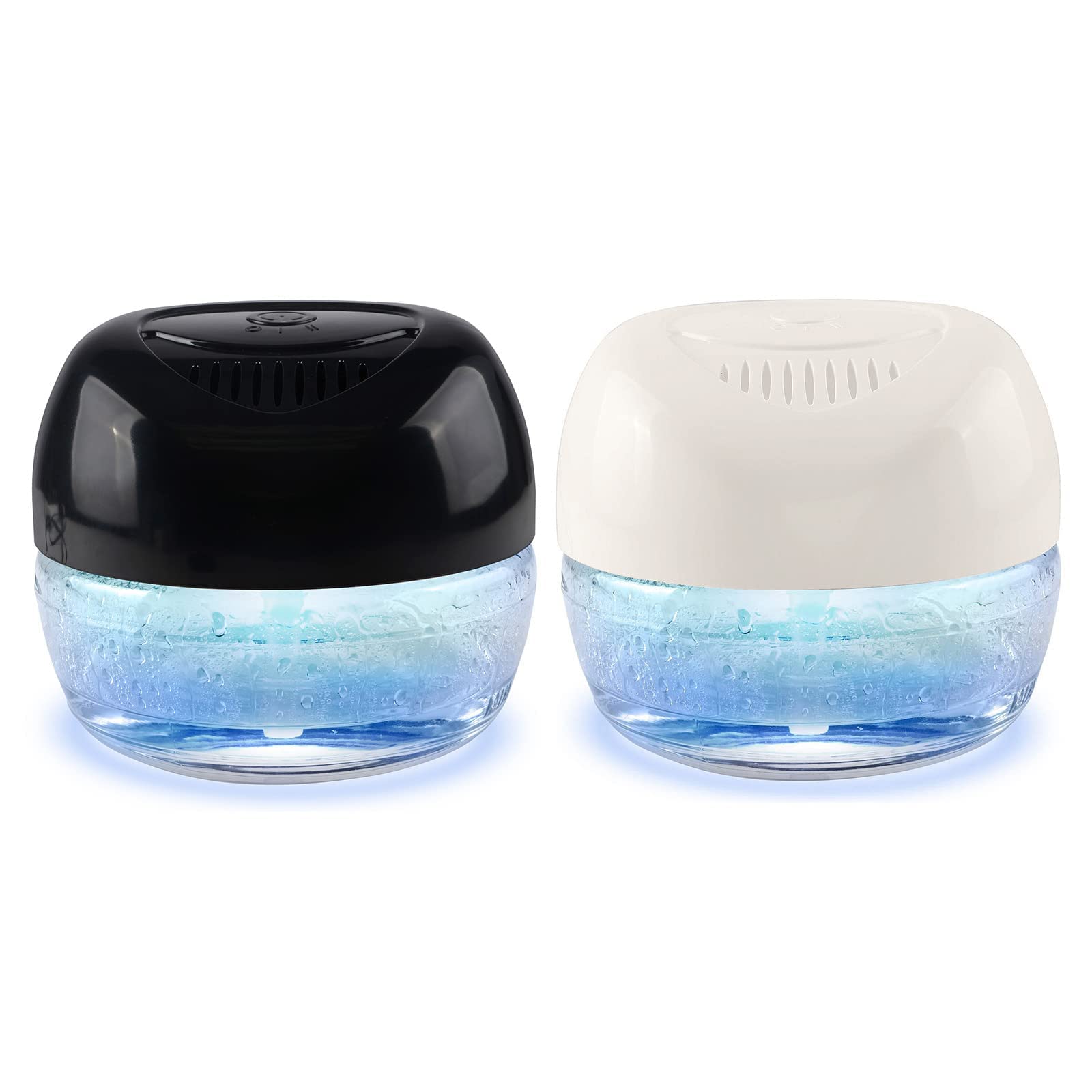 2-Pack Water-Based Air Purifier & Humidifier with 7-Color LED Mood Light - Odor Eliminator for Home, Bedroom, Office | Improves Air Quality & Creates Relaxing Atmosphere