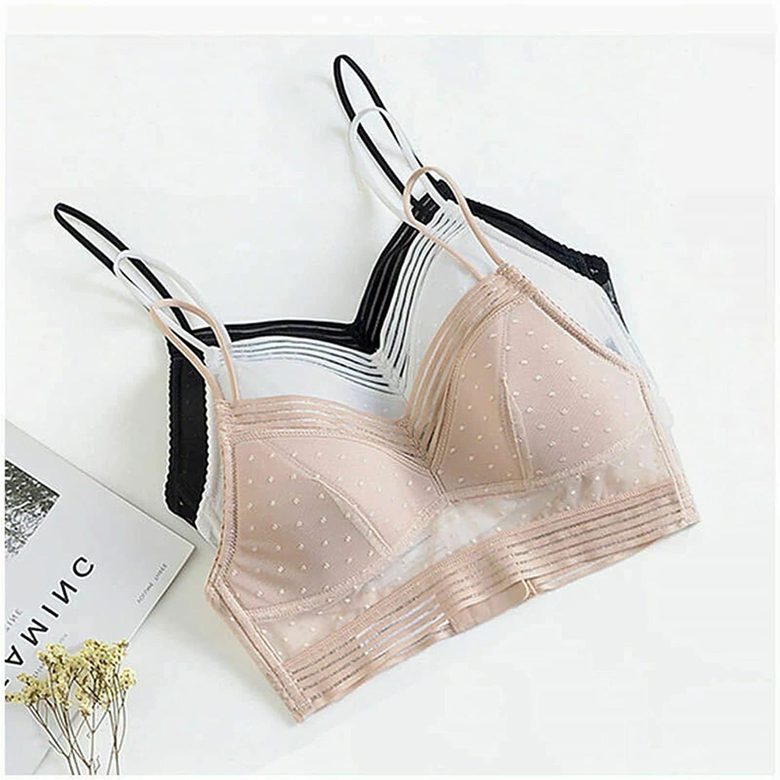 Women's Lace-U-Back Push Up Bra - Wireless Low Back Lace Bra with Lift Support for Comfort & Shape | Perfect for Backless Dresses, Evening Wear & Special Occasions