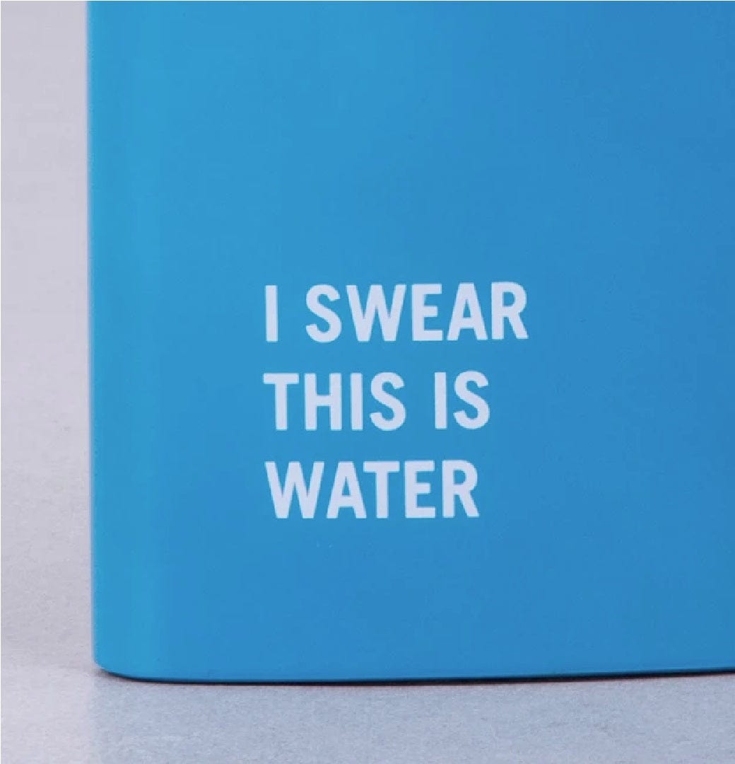 175ml Stainless Steel Hip Flask with Funny Quotes - Blue Engraved Whiskey Flask for Men, Perfect for Outdoor Camping, Hiking, Travel & Gifts