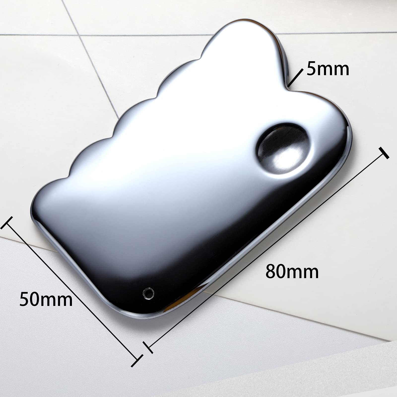 Terahertz Energy Stone Gua Sha Scraper Tool for Lymphatic Drainage & Facial Massage - Wave Shape Design for Glowing Skin | Perfect for Home Spa, Self-Care Routine & Relaxation Therapy