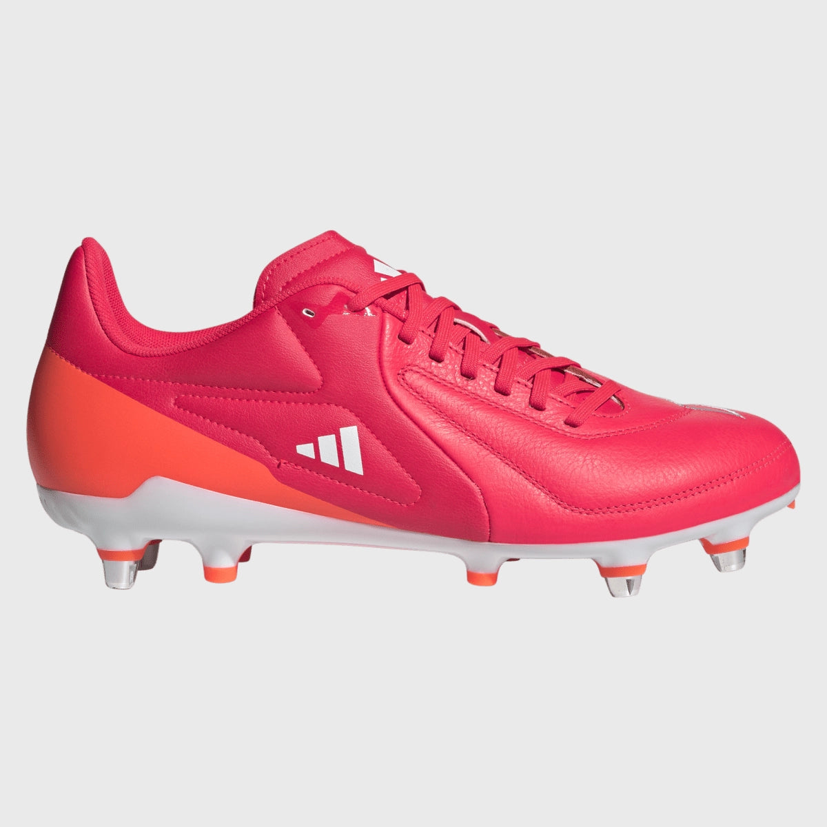 Adidas RS 15 Elite SG Rugby Cleats - Men's Soccer Football Boots in Lucid Red | Firm Ground Studs for Rugby & Soccer Matches, Training, and Outdoor Sports