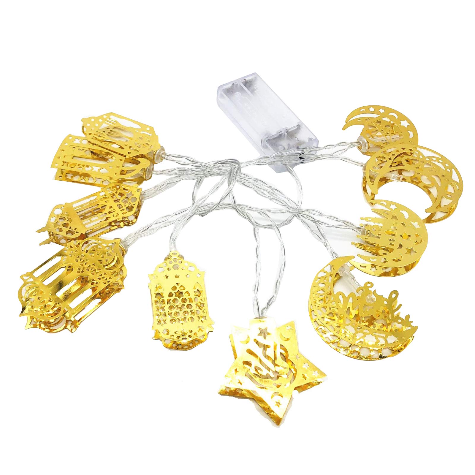 Ramadan Eid String Lights - 10ft LED Star Fairy Lights for Eid Festival, Christmas, Bedroom, Garden, and Party Decorations - Perfect for Indoor and Outdoor Celebrations