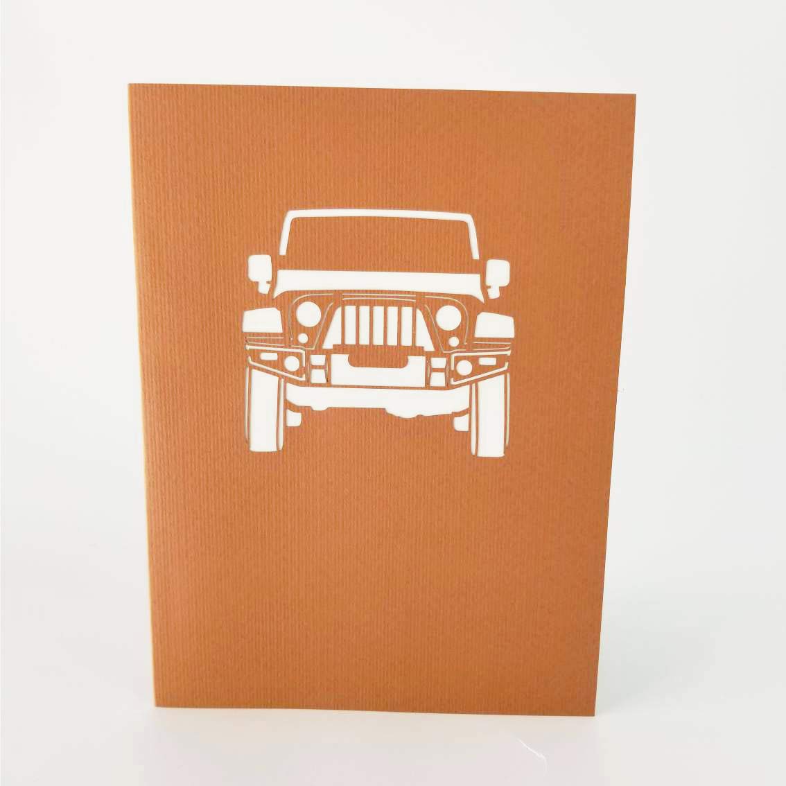 Blue Jeep Pop-Up Greeting Card - Birthday, Thank You, Love, Graduation & Anniversary Card for Men & Women | 3D Pop-Up Design | Perfect for Jeep Lovers, Car Enthusiasts & Special Occasions