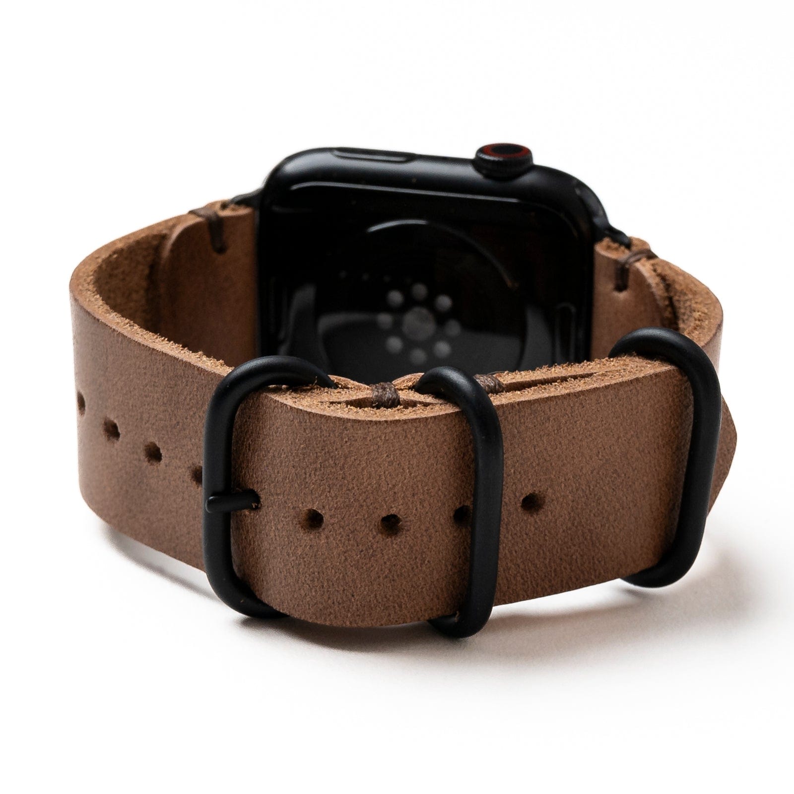 Genuine Leather Apple Watch Band - Premium Replacement Strap for Apple Watch Series 9/8/7/6/SE - Soft Comfortable & Adjustable - Perfect for Workouts, Office & Everyday Wear