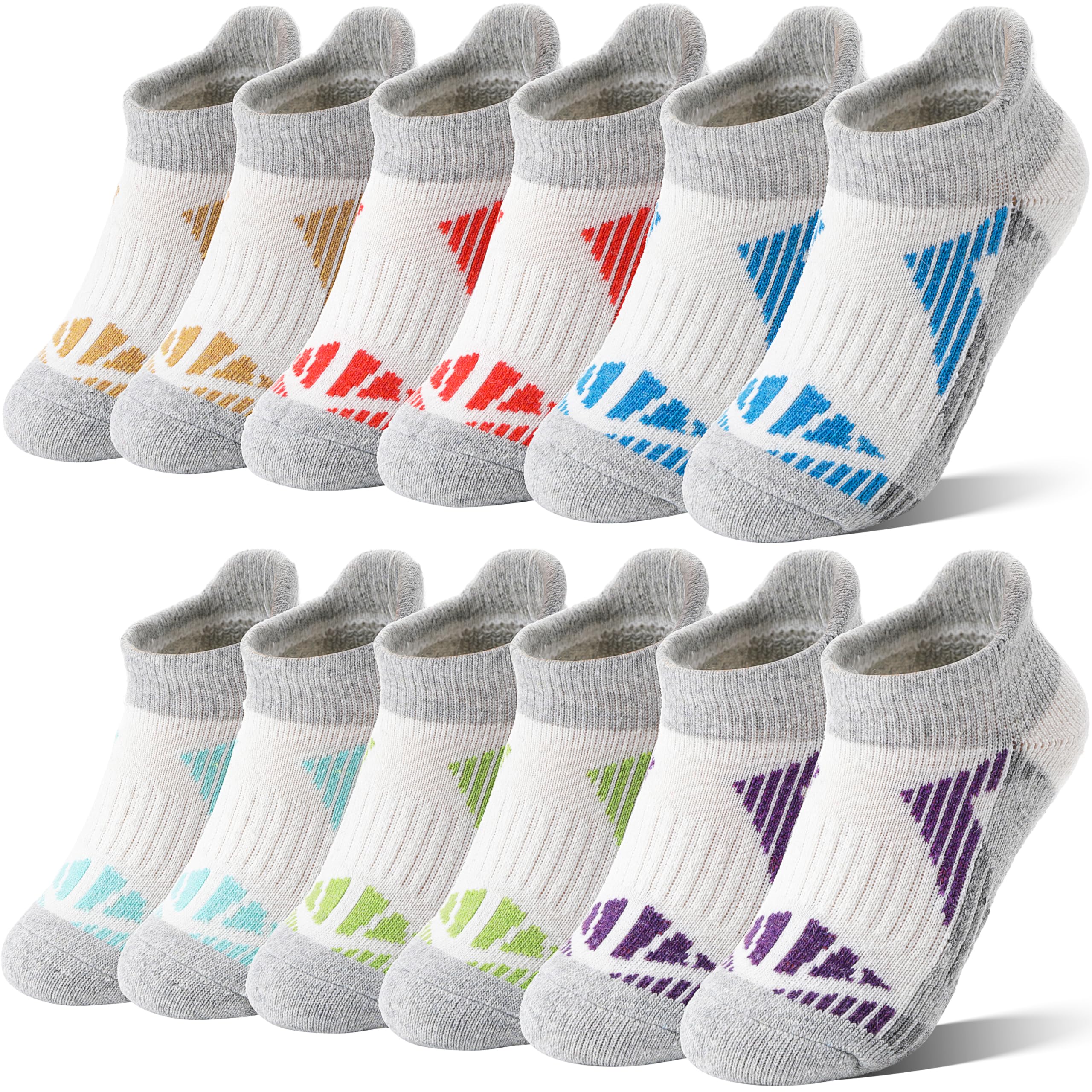 **Kids Merino Wool Hiking & Running Socks – Warm Thermal Winter Ankle Socks for Girls, Boys & Teens – 6 Pairs Cozy No-Show Socks for Outdoor Activities & Daily Wear**