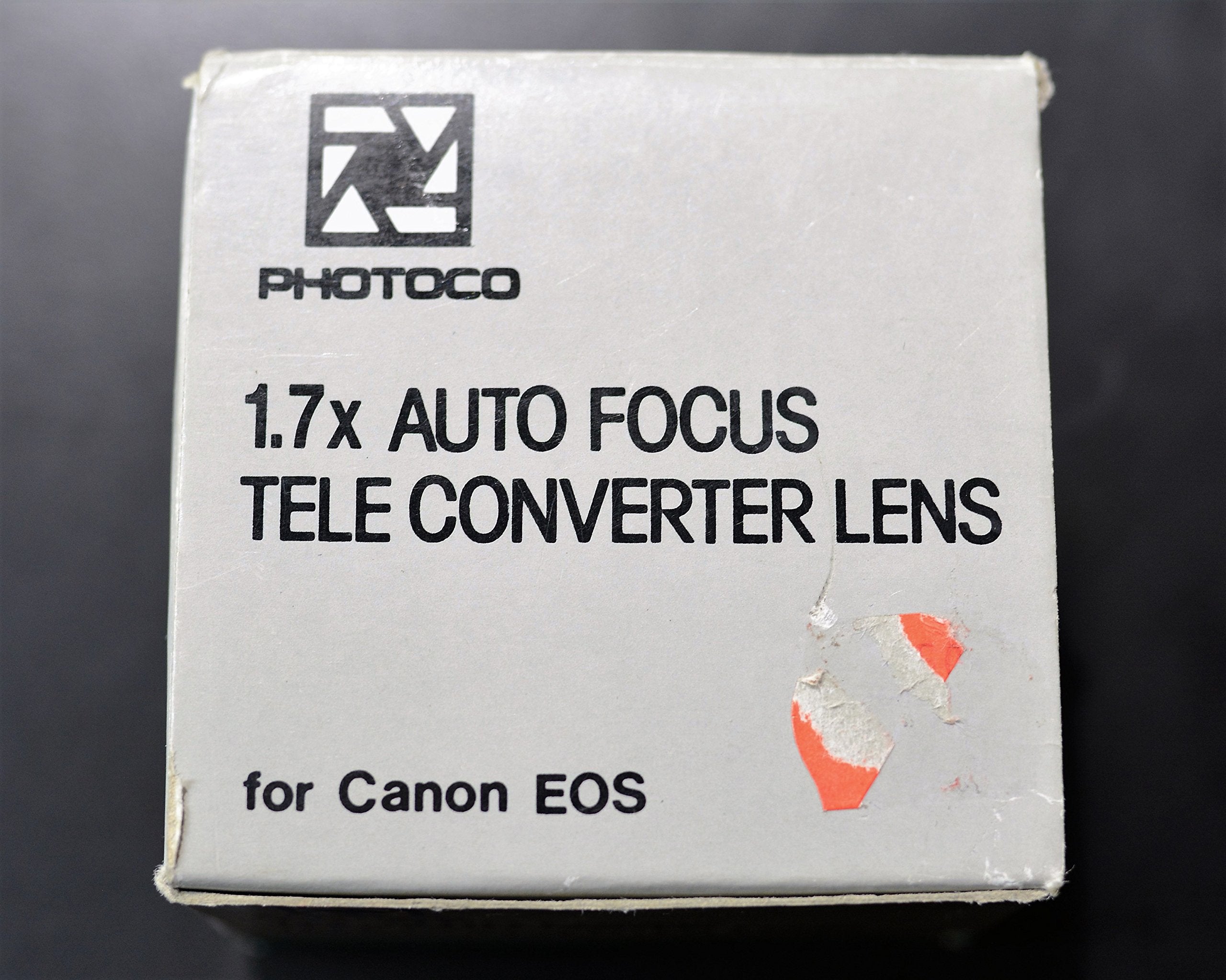 PhotoCO 1.7x Auto Focus Telephoto Converter Lens for Canon EOS - Compatible with 35mm Film SLR Cameras (Canon EF Mount) | Perfect for Wildlife Photography, Sports & Distance Shooting