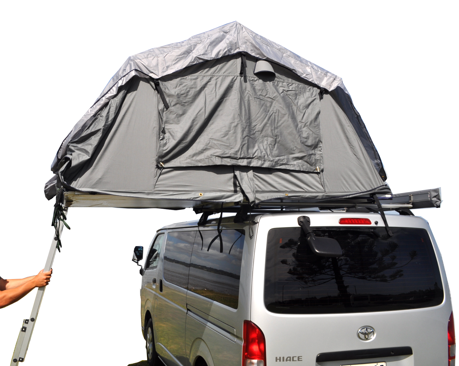 Extended Ventura Deluxe 1.4 Roof Top Tent with Annex & Side Awning - Premium Rooftop Camping Solution for Outdoor Adventures, Overlanding, and Family Road Trips