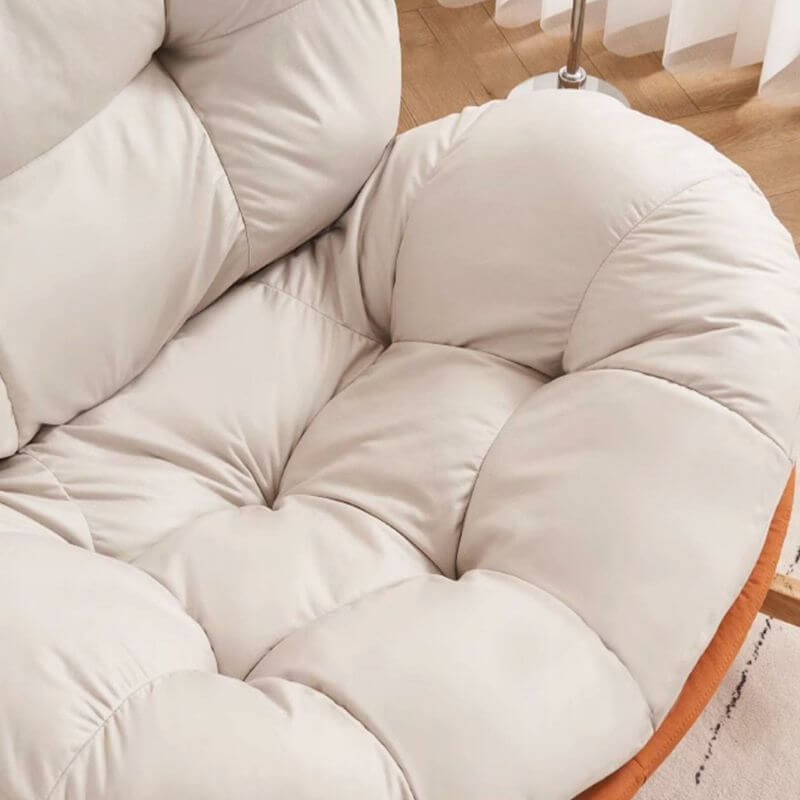 Modern Natural Wood Rocking Chair - Indoor Non-Scratch Stain-Resistant Armless Design for Living Room, Nursery & Relaxation
