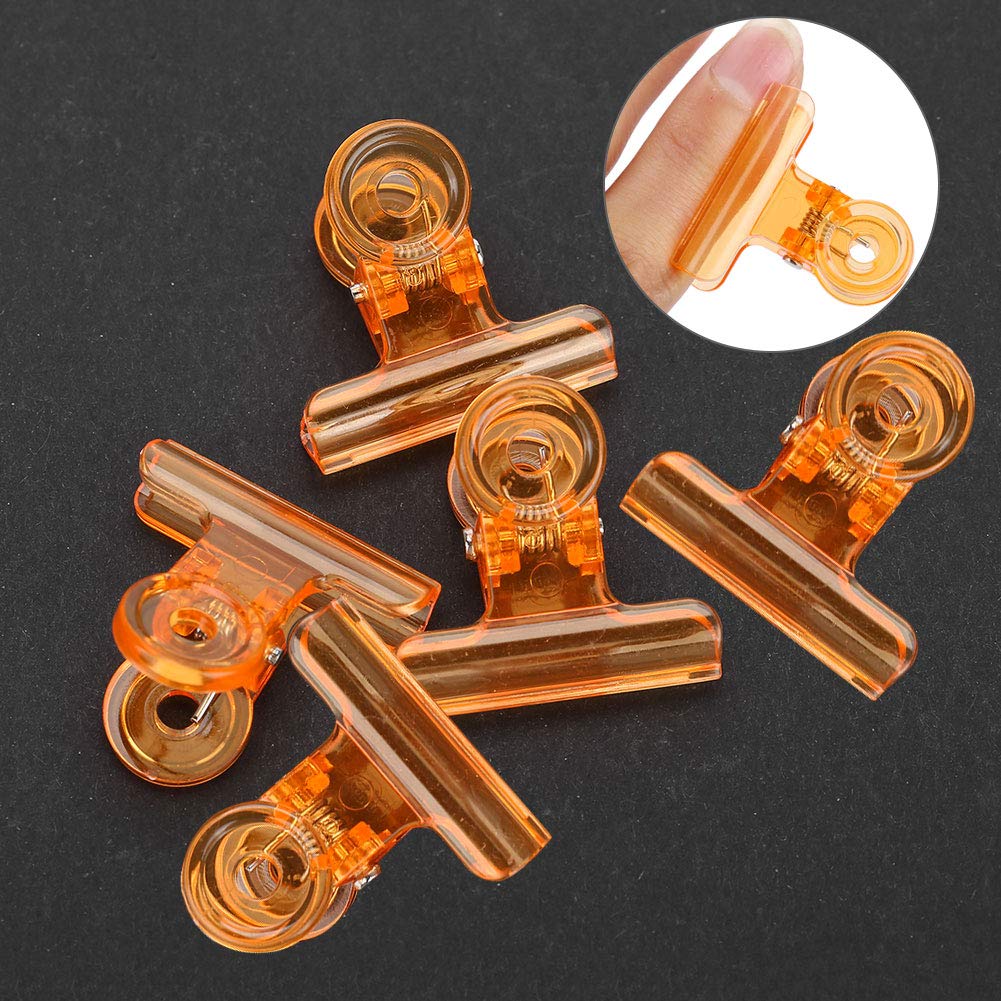 5pcs 4 Colors Curve Nail Extension Clips - Multi-functional Plastic Nail Art Accessories & Shaping Tools for Perfect Nail Fixing (Orange) | DIY Manicure & Salon Professional Use