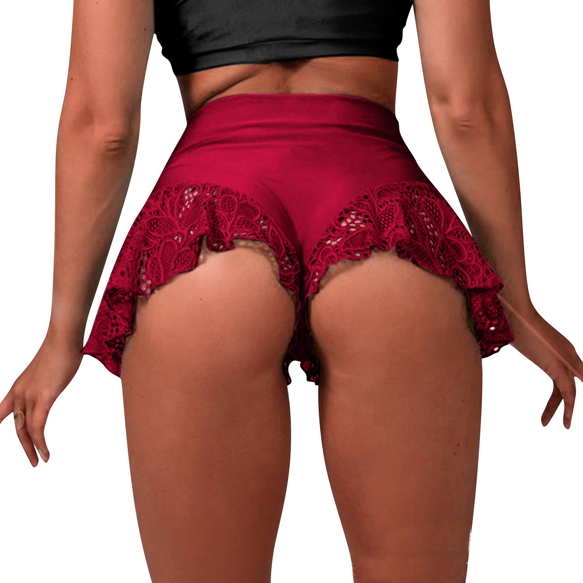 High Waist Workout Shorts for Women - Sexy Gym & Yoga Booty Shorts with Comfortable Fit - Perfect for Running, Dancing, and Club Wear