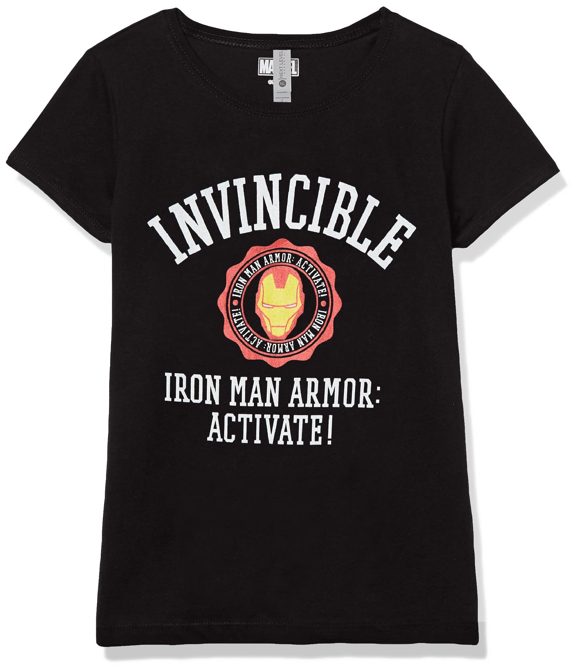 Marvel Girl's Invincible Iron Man T-Shirt for Women | Superhero Graphic Tee | Casual Wear & Cosplay | Perfect for Comic Con & Everyday Outfits
