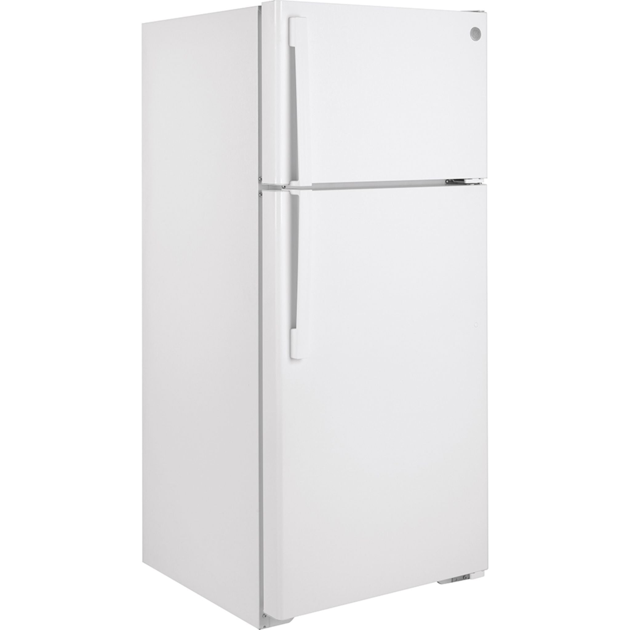 GE Energy Star 16.6 Cu. Ft. Top Freezer Refrigerator in White - GTE17DTNRWW | Energy Efficient Kitchen Appliance for Home & Office Use