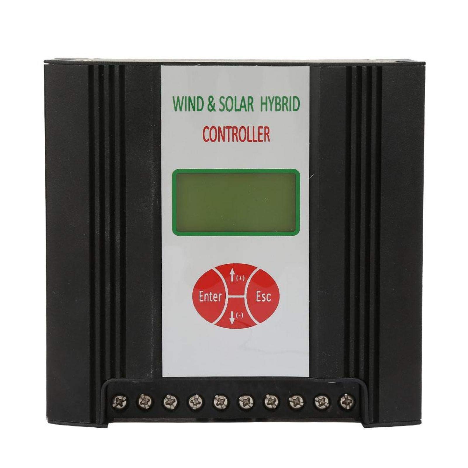 24V 300W/400W/600W Solar Wind Charge Controller with LCD Display - Professional Mini Hybrid Regulator for Home & Off-Grid Power Systems (Black) - Perfect for RV, Marine, and Remote Energy Solutions