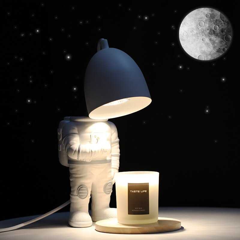 Dimmable Astronaut Table Lamp for Kids Room - Adjustable Night Light for Bedroom, Study & Nursery - Perfect for Reading, Decor & Sleep Aid