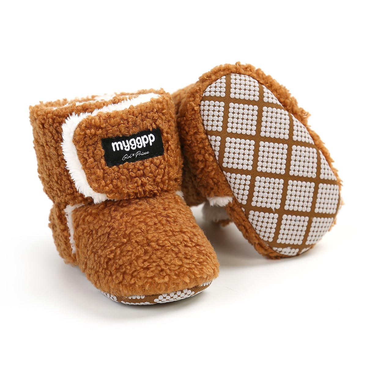 Warm Fleece Baby Boots for Boys & Girls - Cozy Winter Snow Slippers for Newborns & Toddlers | Soft Crib Shoes for Indoor & Outdoor Use