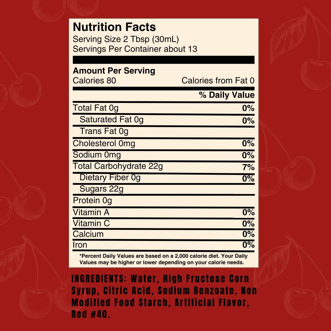 Crave It! Rich Cherry Flavoring Syrup - 13 FL OZ (1 Pack) for Soda, Coffee, Latte, Italian Soda & Lemonade | Perfect for Homemade Cherry Coke, Cocktails & Dessert Toppings