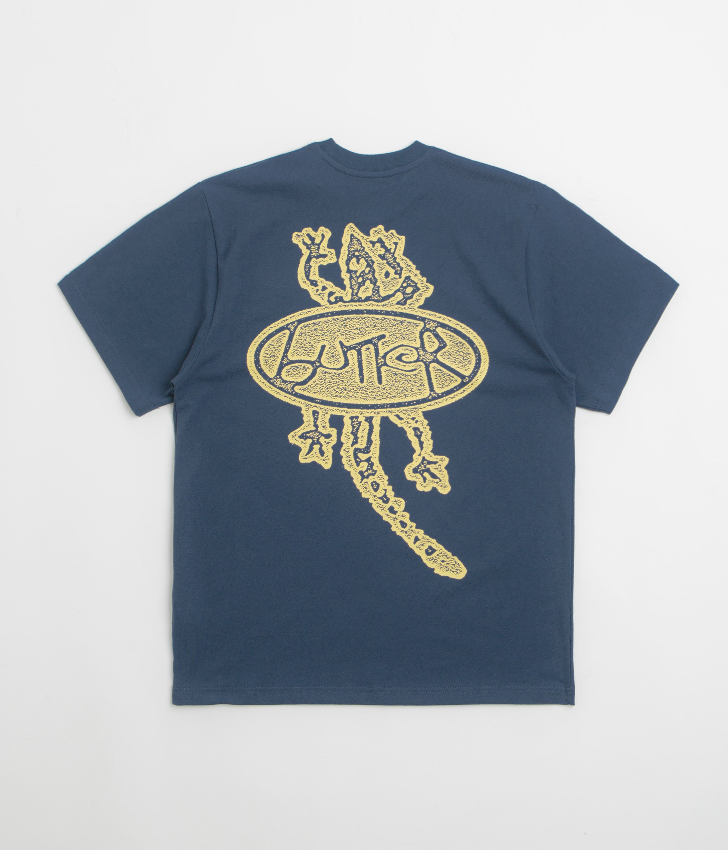 Butter Goods Wipeout Graphic T-Shirt - Vintage Denim Style Tee for Men & Women - Perfect for Casual Wear, Street Style, and Skateboarding