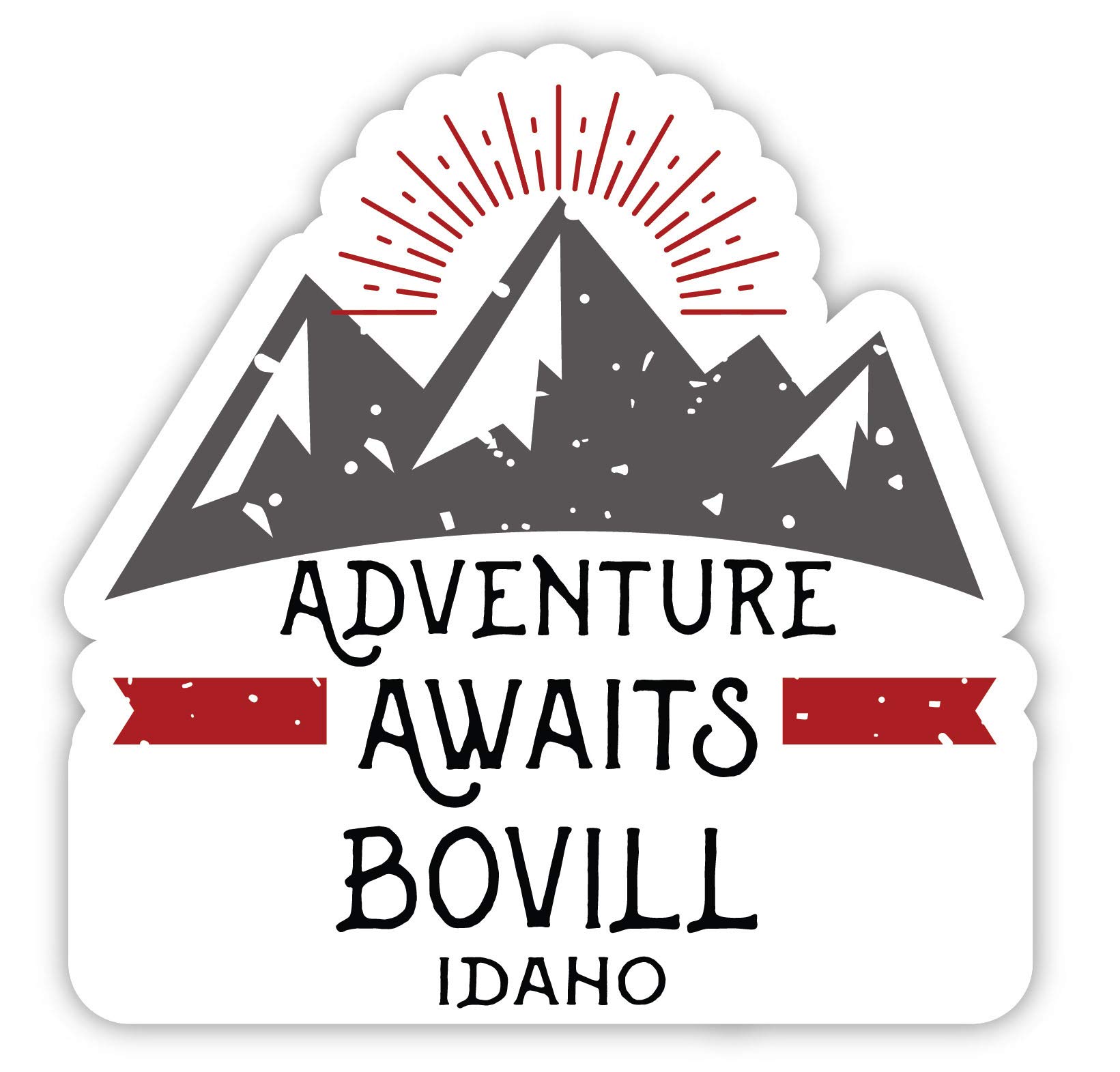 Bovill Idaho Souvenir - 4-Inch Fridge Magnet with 'Adventure Awaits' Design - Perfect for Travel Memories, Gift Giving & Home Decoration