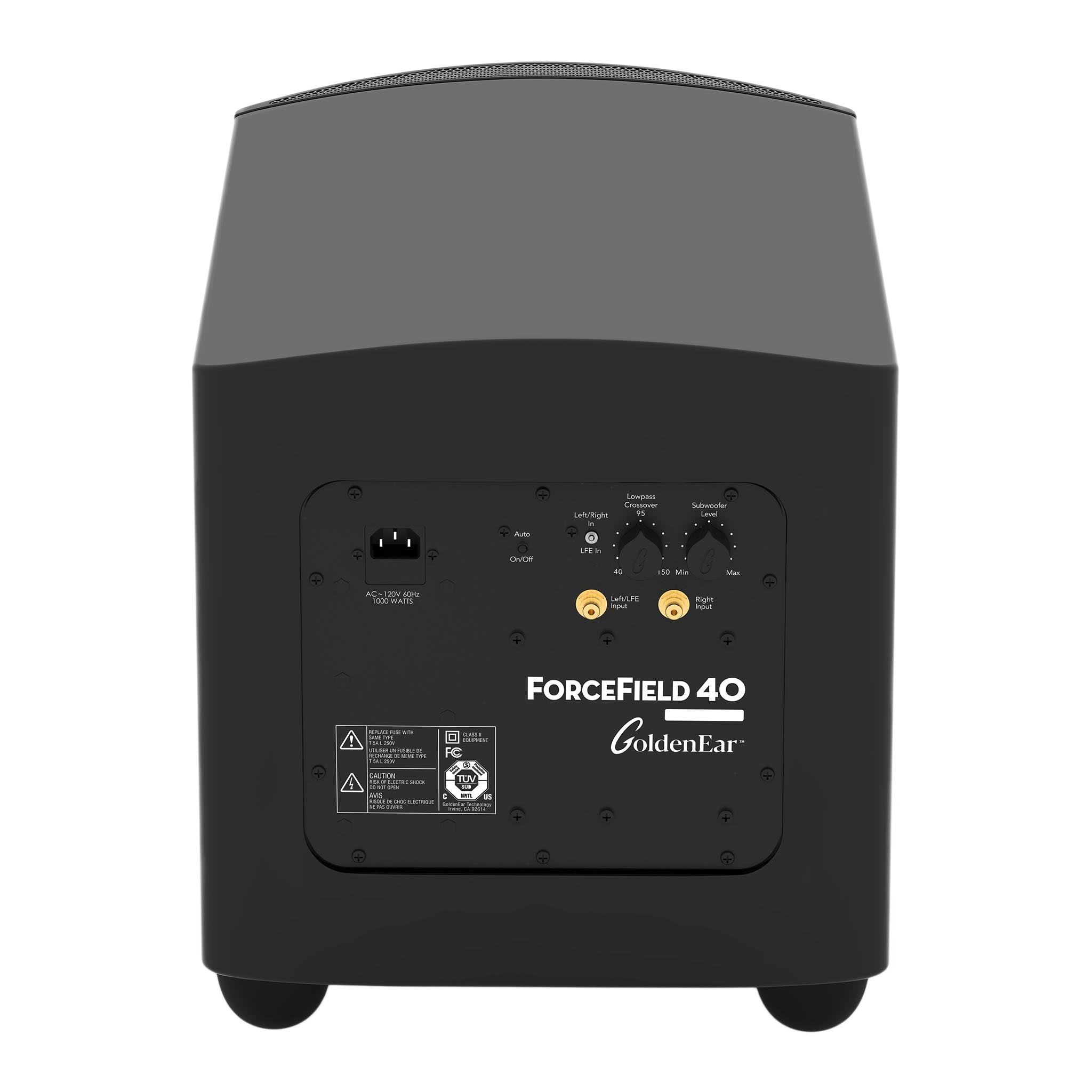 GoldenEar ForceField 40 High-Performance Powered Subwoofer - Deep Bass for Home Theater & Music Listening - Perfect for Movie Nights & Audiophile Sound Systems