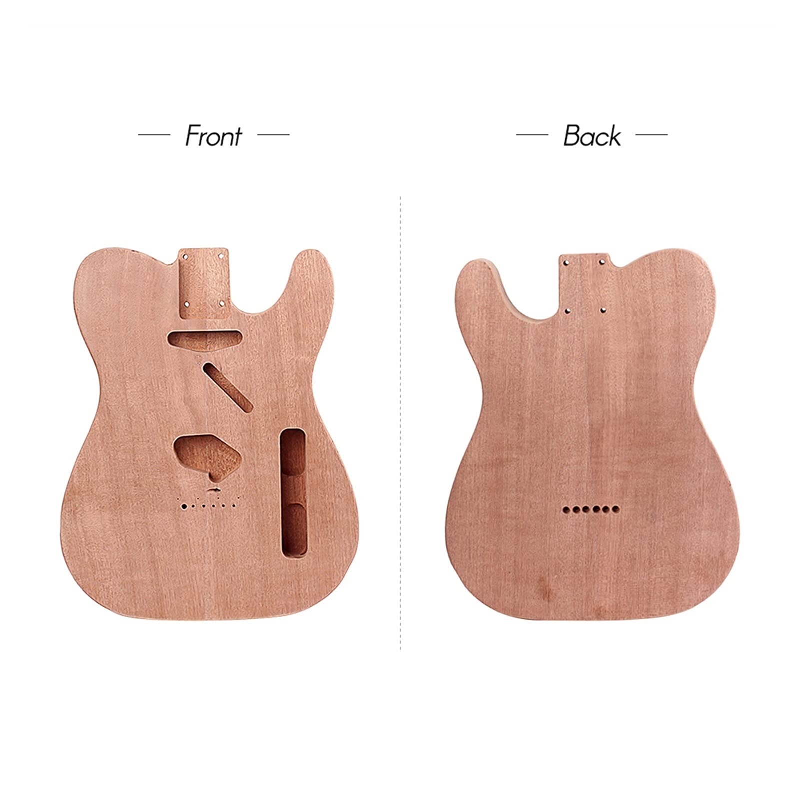 DIY Unfinished Electric Guitar Body Kit - Solid Wood TL Guitar Body for Custom Builds & Repairs - Natural Wood Color, Handmade Crafting Project for Musicians & Luthiers - Perfect for Home Studios, Music Classes & DIY Guitar Enthusiasts
