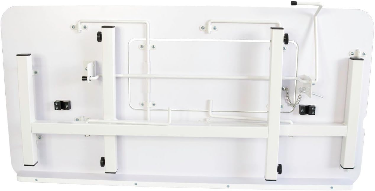 LUXOR SR-JTBAS SewStation 101 Portable Folding Sewing Table with Steel Legs - Compact White Sewing Desk for Quilting, Crafting & Home DIY Projects - Perfect for Small Spaces & Travel