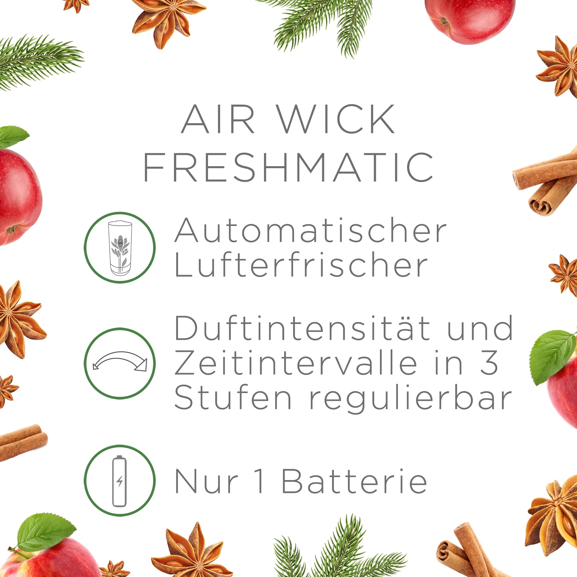 Air Wick Freshmatic Max Automatic Spray Refill - Lavender & Vanilla Scent - Long-Lasting Air Freshener for Home, Office & Bathroom