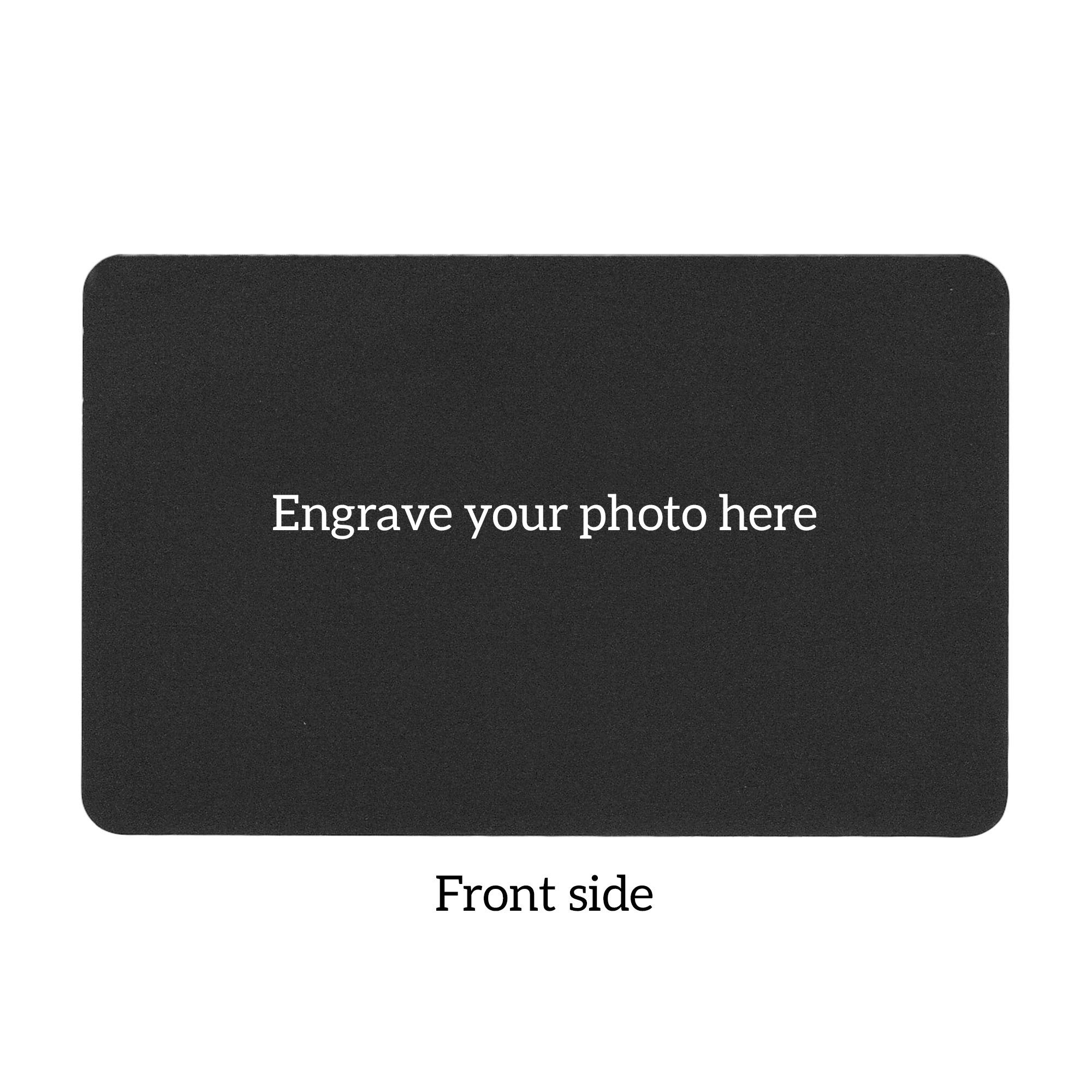 Personalized Engraved Metal Wallet Insert for Dad - Custom Photo & Love Note Card - Perfect Gift for Father's Day, Birthday & Anniversary